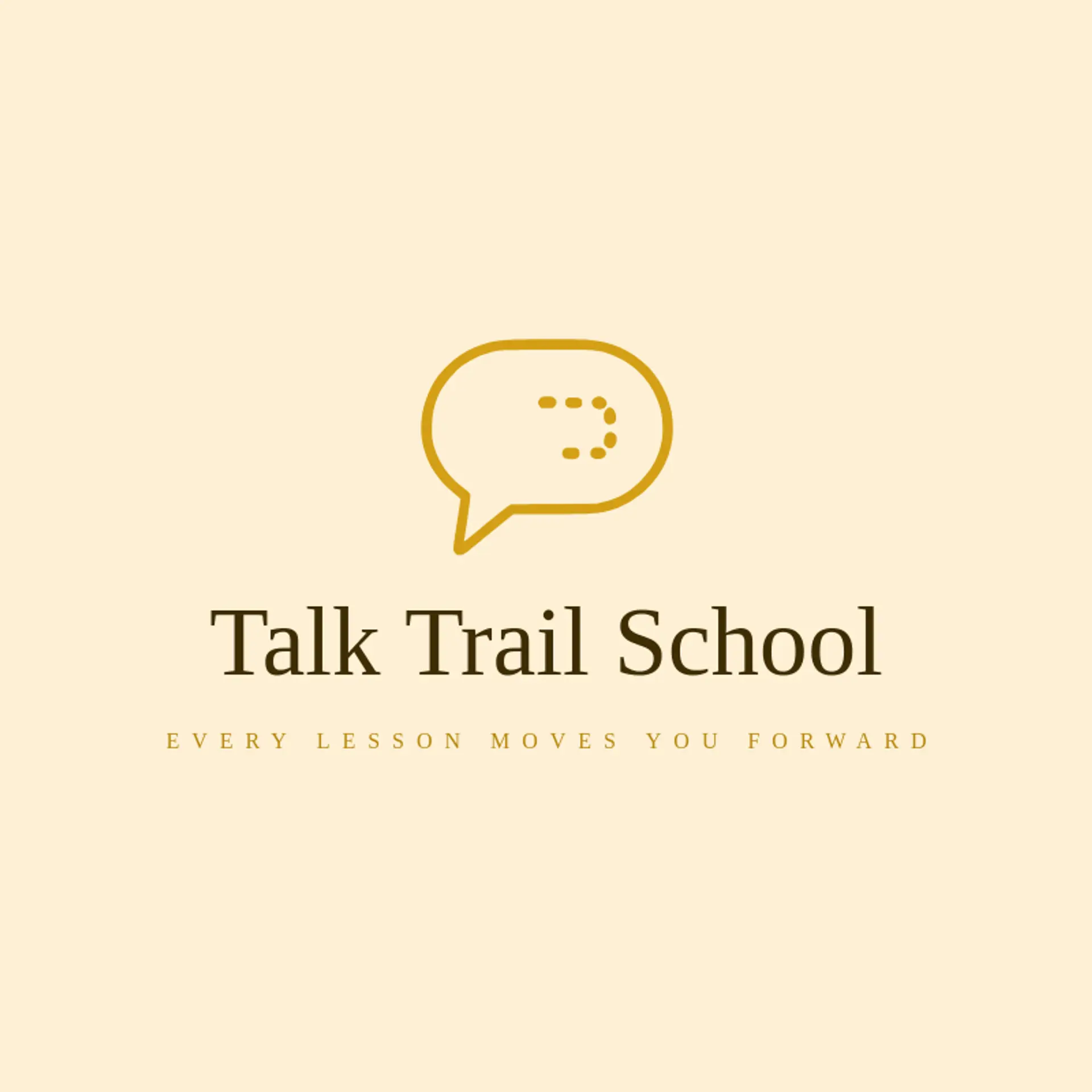 Talk Trail School logo for language