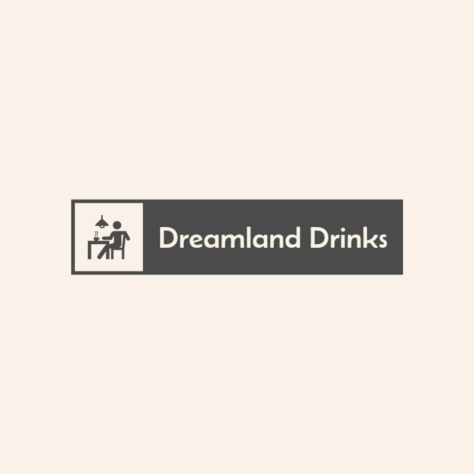Dreamland Drinks logo for creative cafe