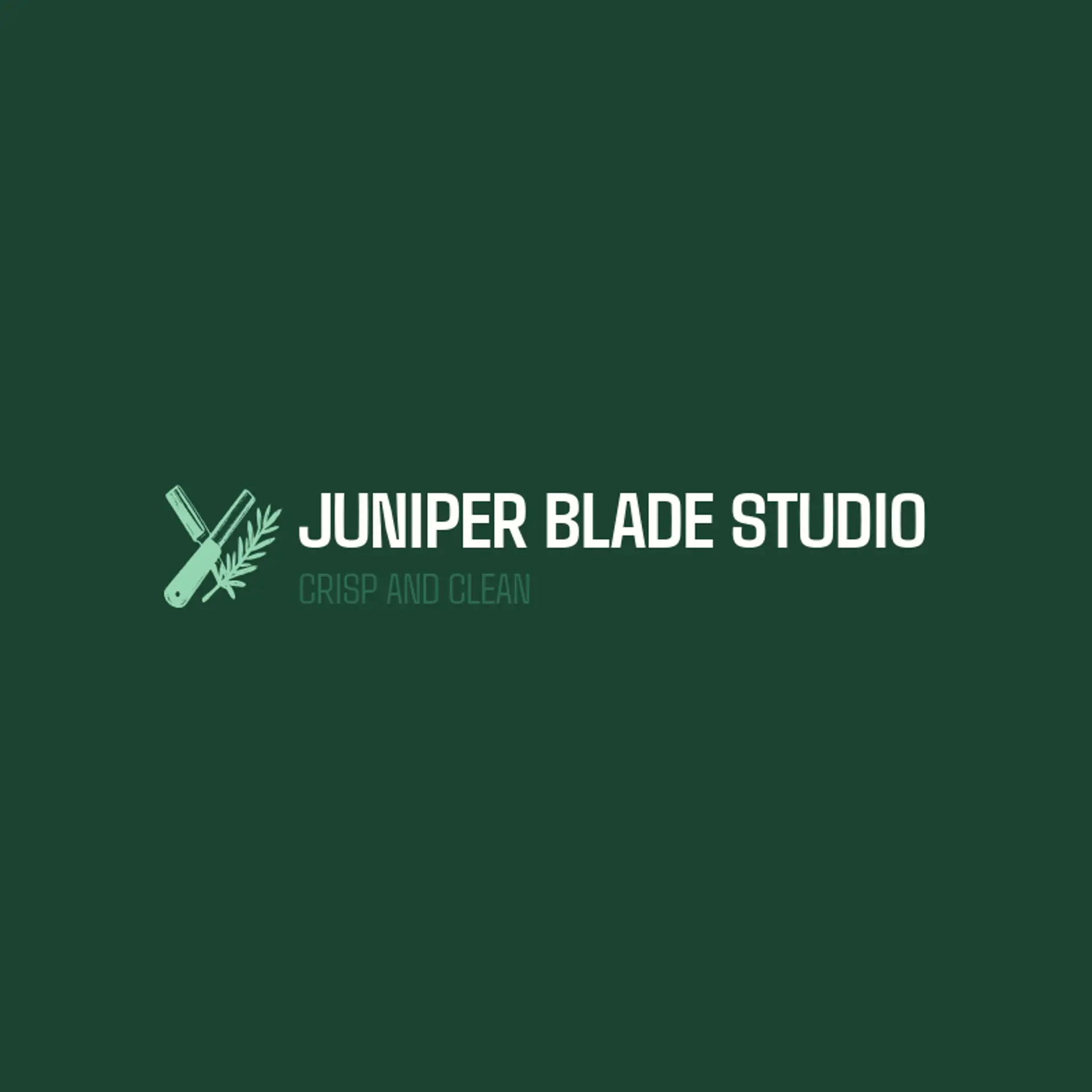Juniper Blade Studio logo for men salon