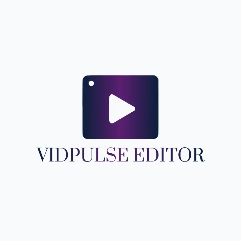 The YouTube name VidPulse Editor as a branded logo with a color icon
