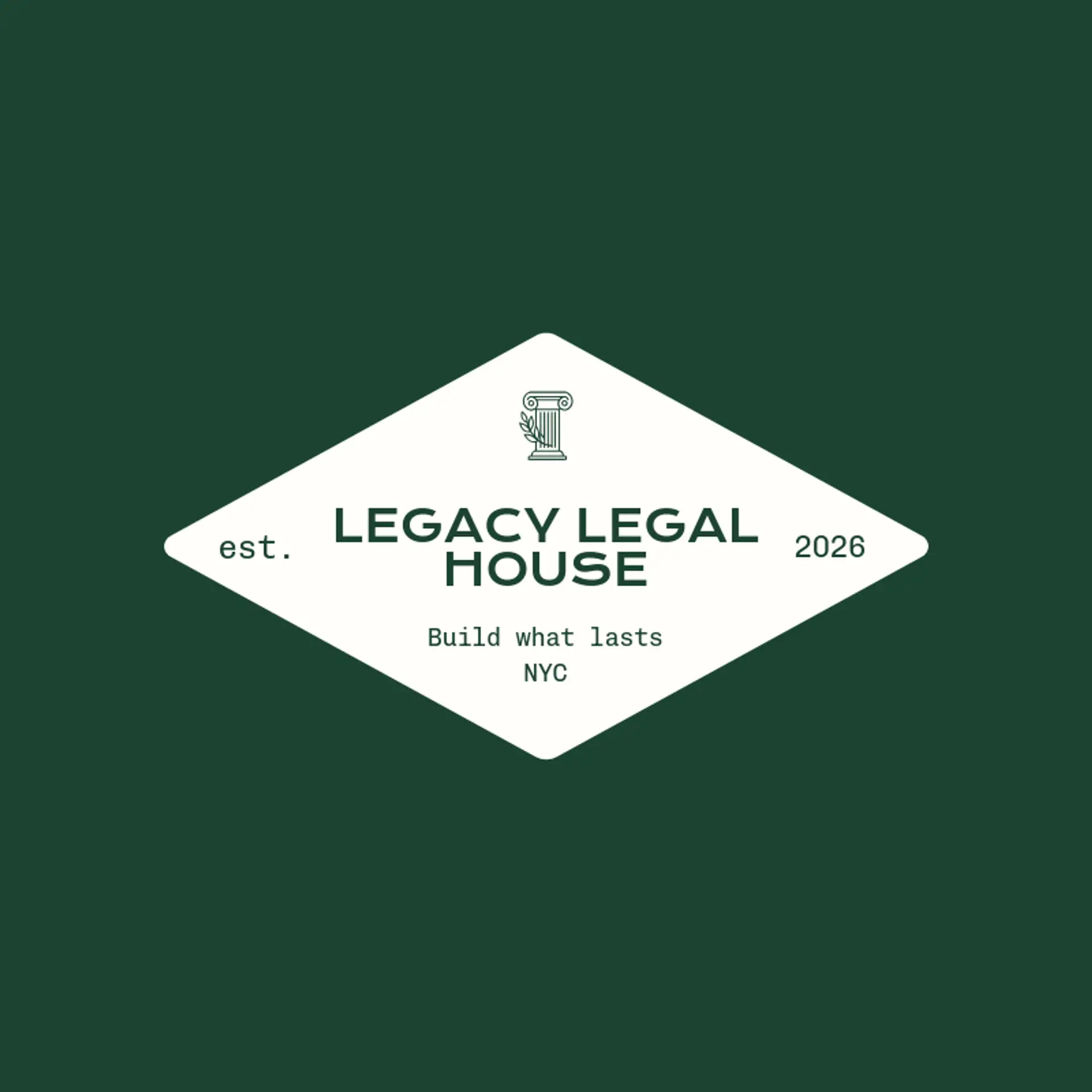 Legacy Legal House logo for lawyer