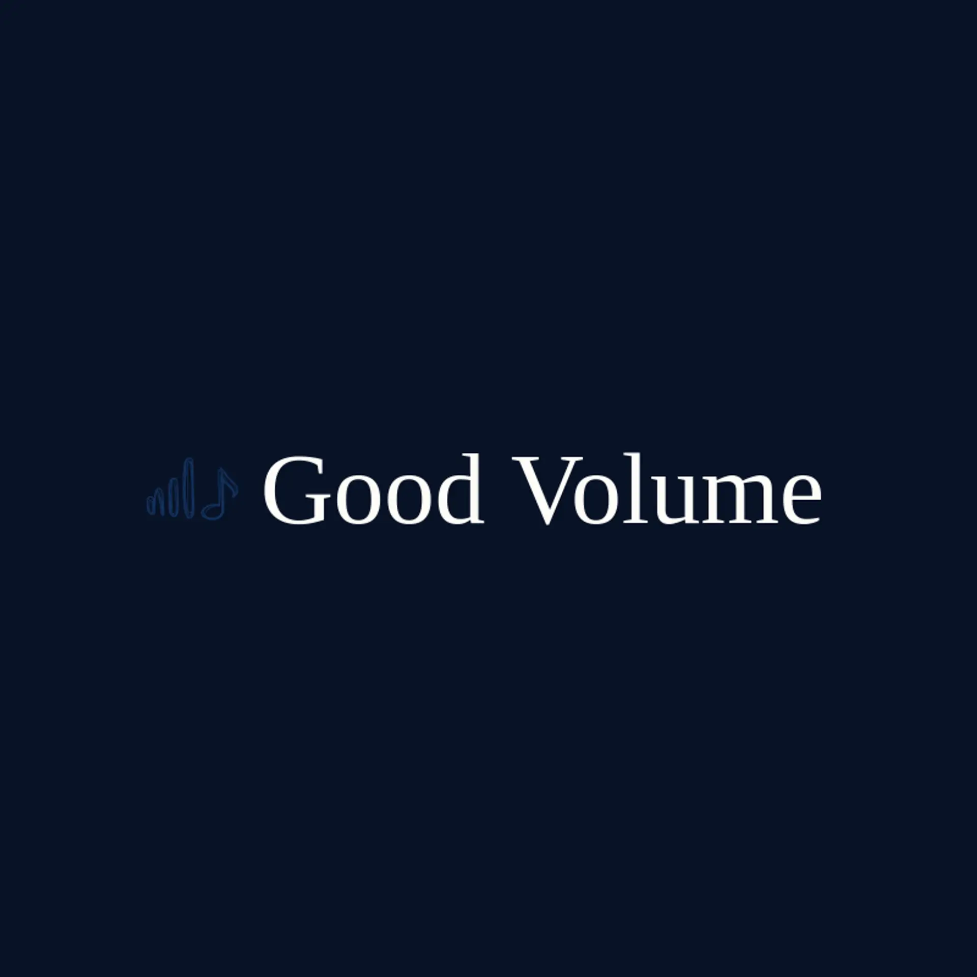 Good Volume logo for streamer