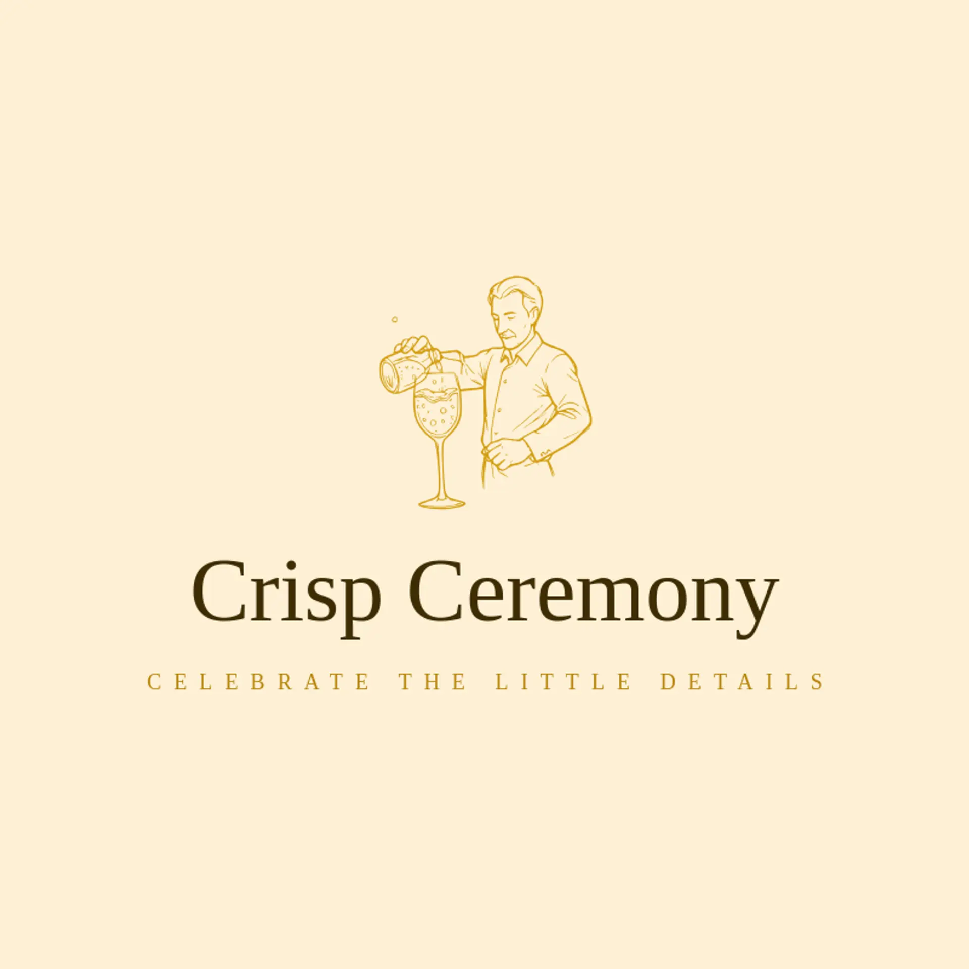 Crisp Ceremony logo for bartender