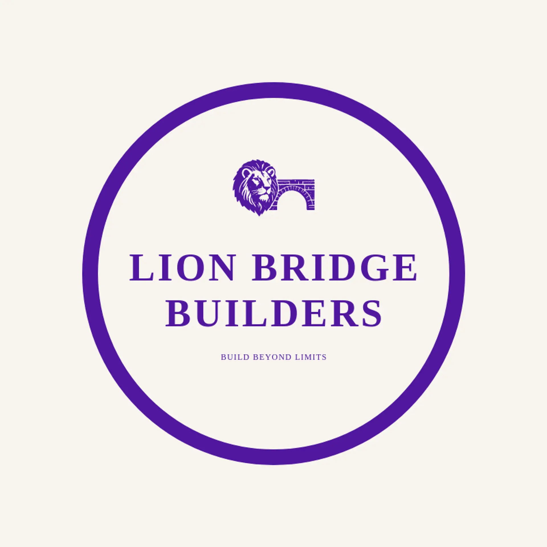 Lion Bridge Builders logo for lion head