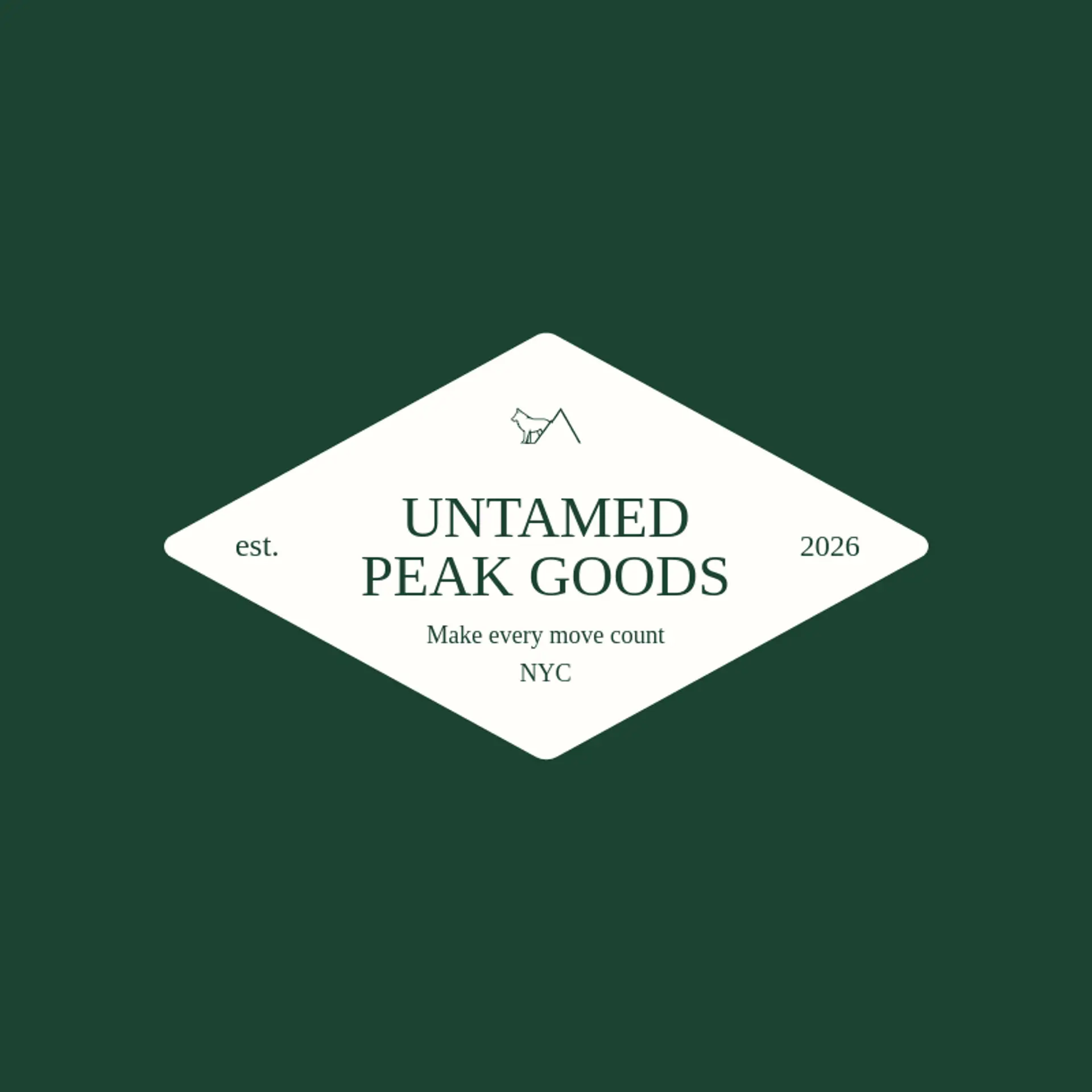Untamed Peak Goods logo for apex predator