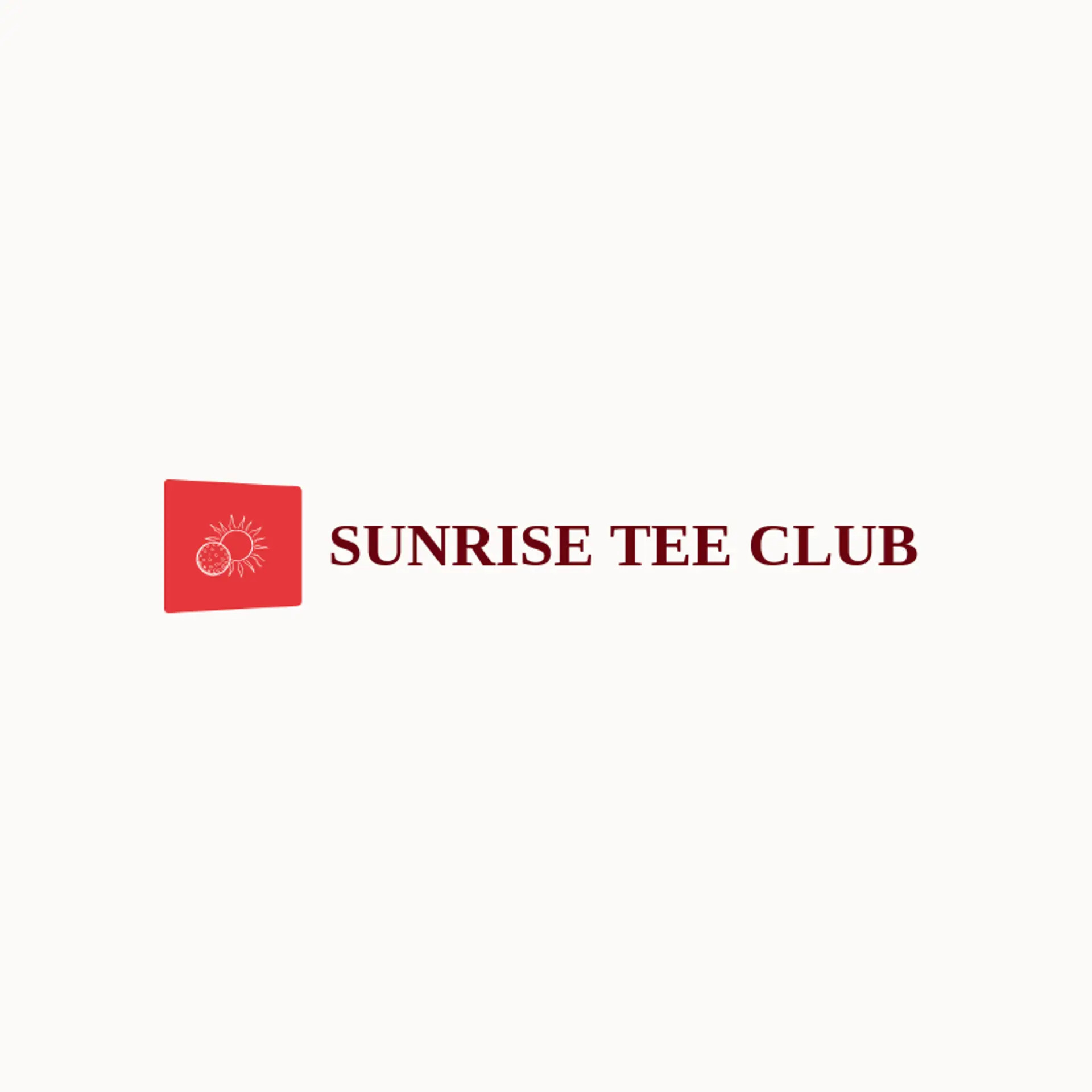 Sunrise Tee Club logo for golf ball