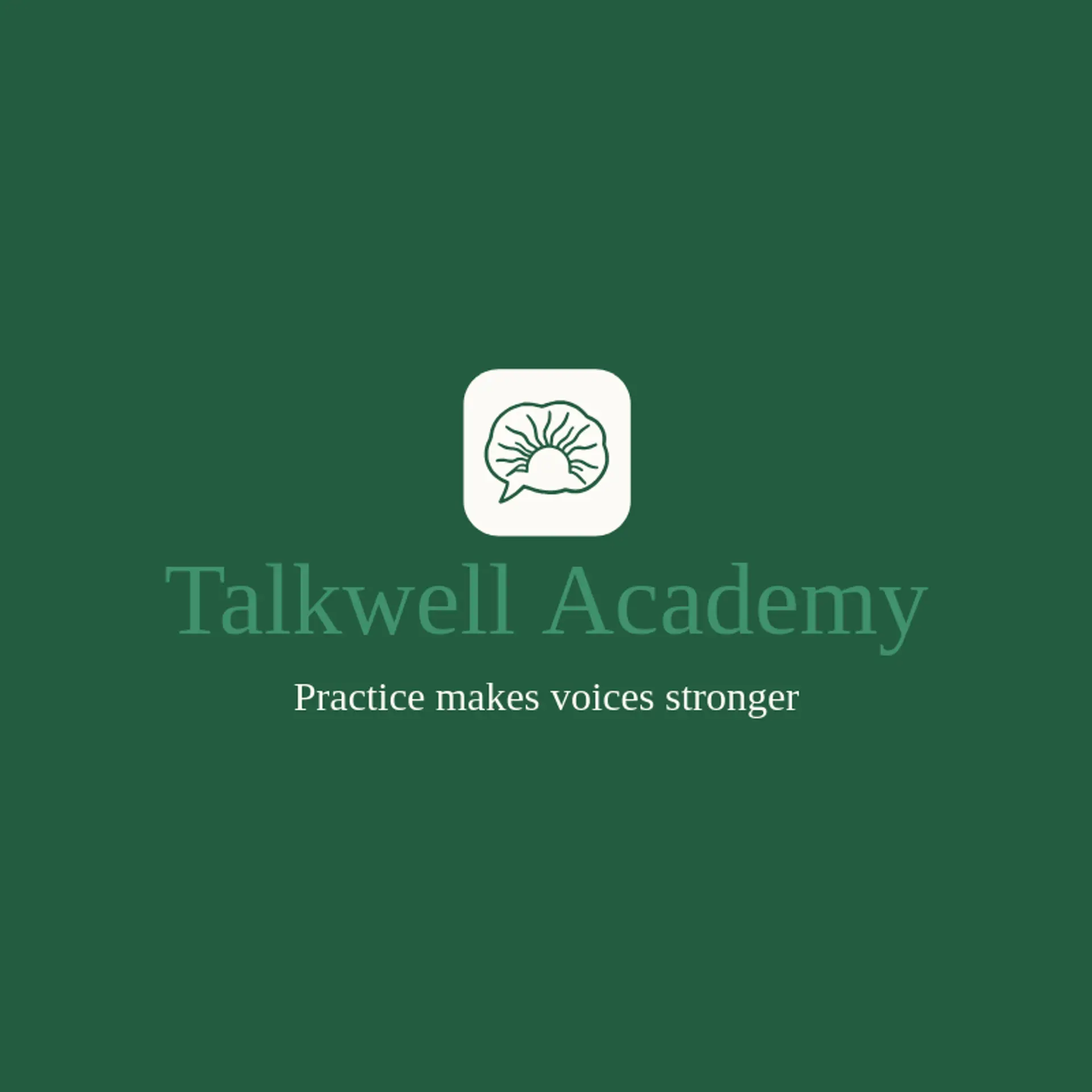Talkwell Academy logo for language