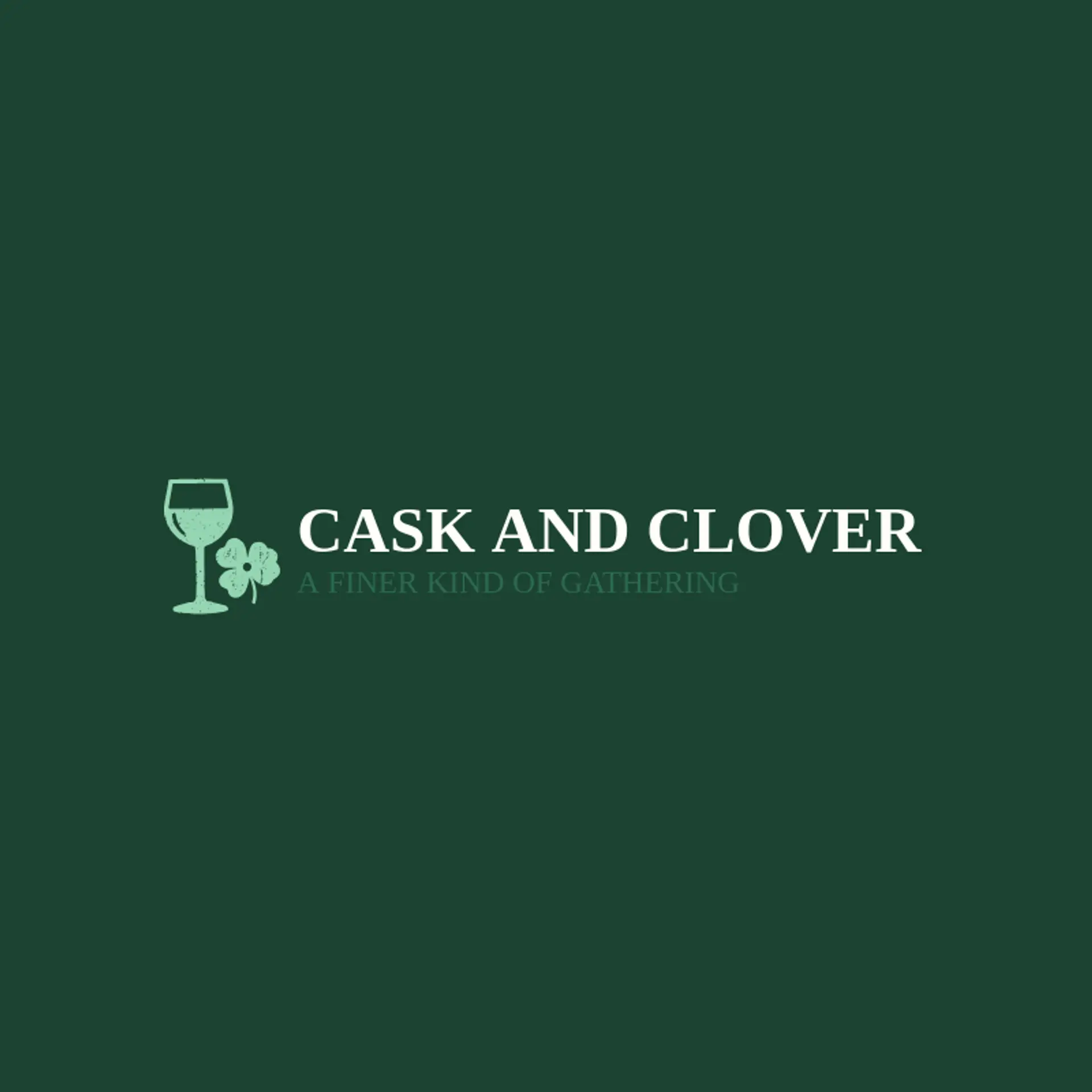 Cask and Clover logo for wine glass
