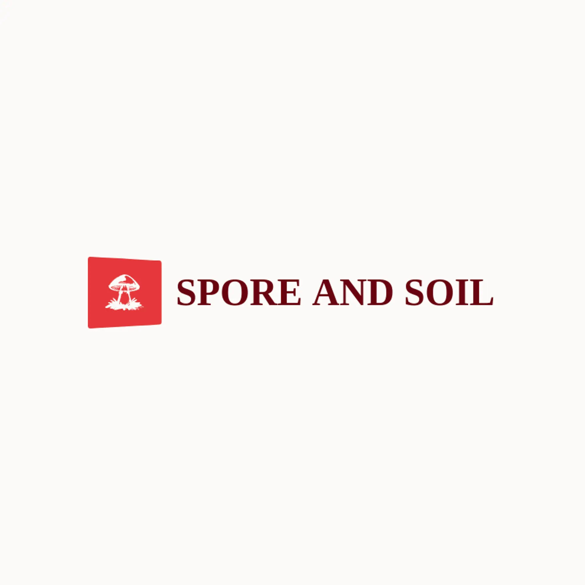 Spore and Soil logo for mushroom