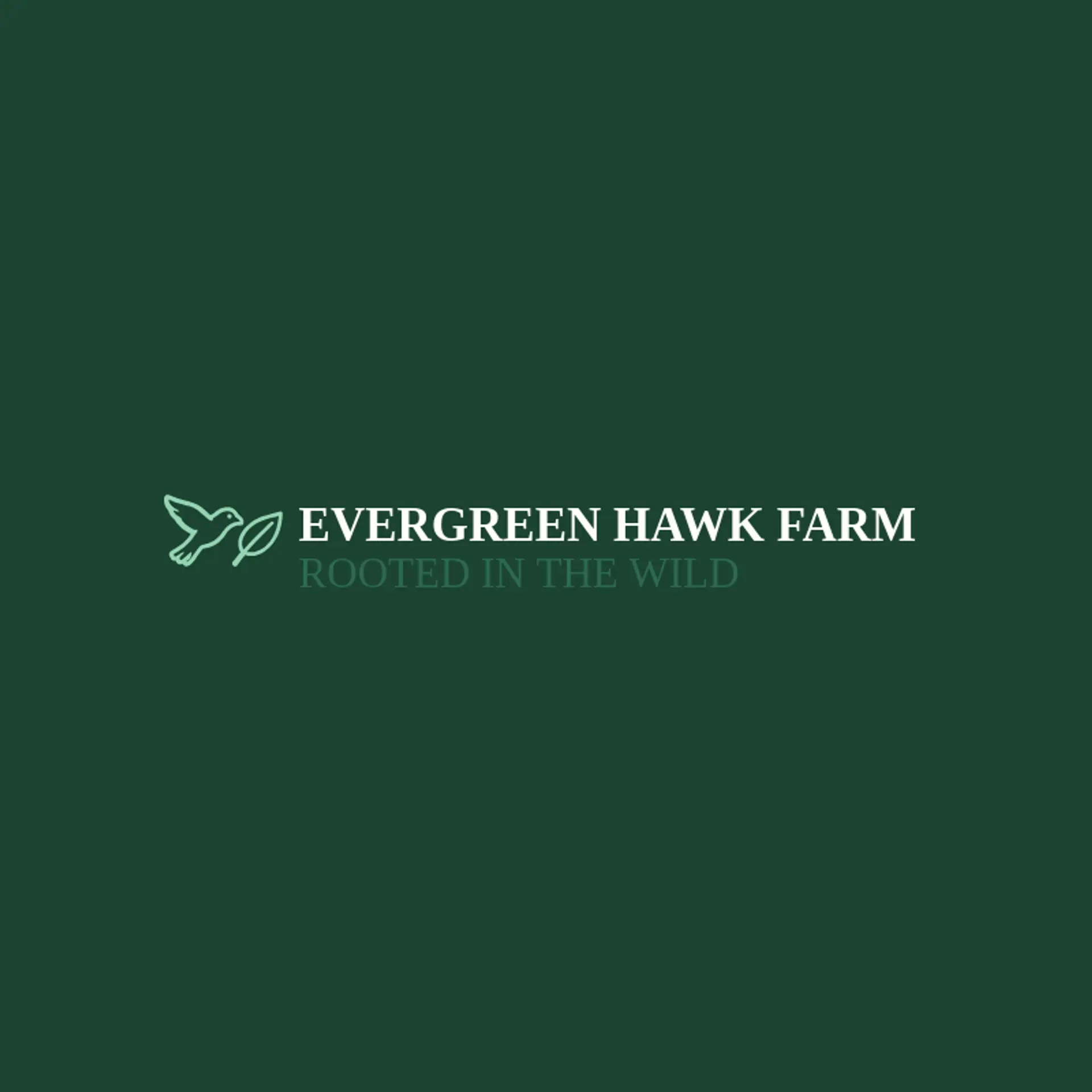 Evergreen Hawk Farm logo for hawk