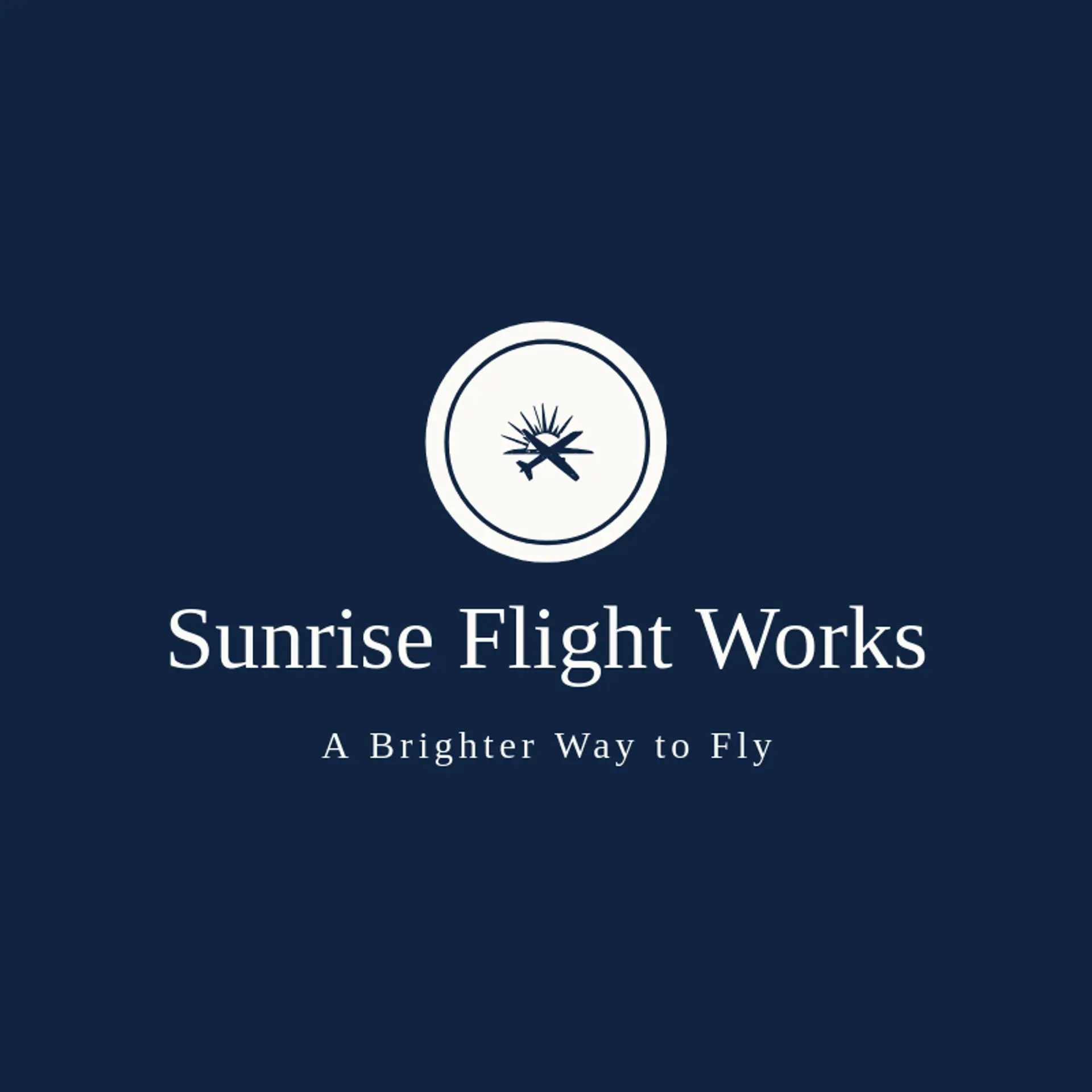 Sunrise Flight Works logo for flight