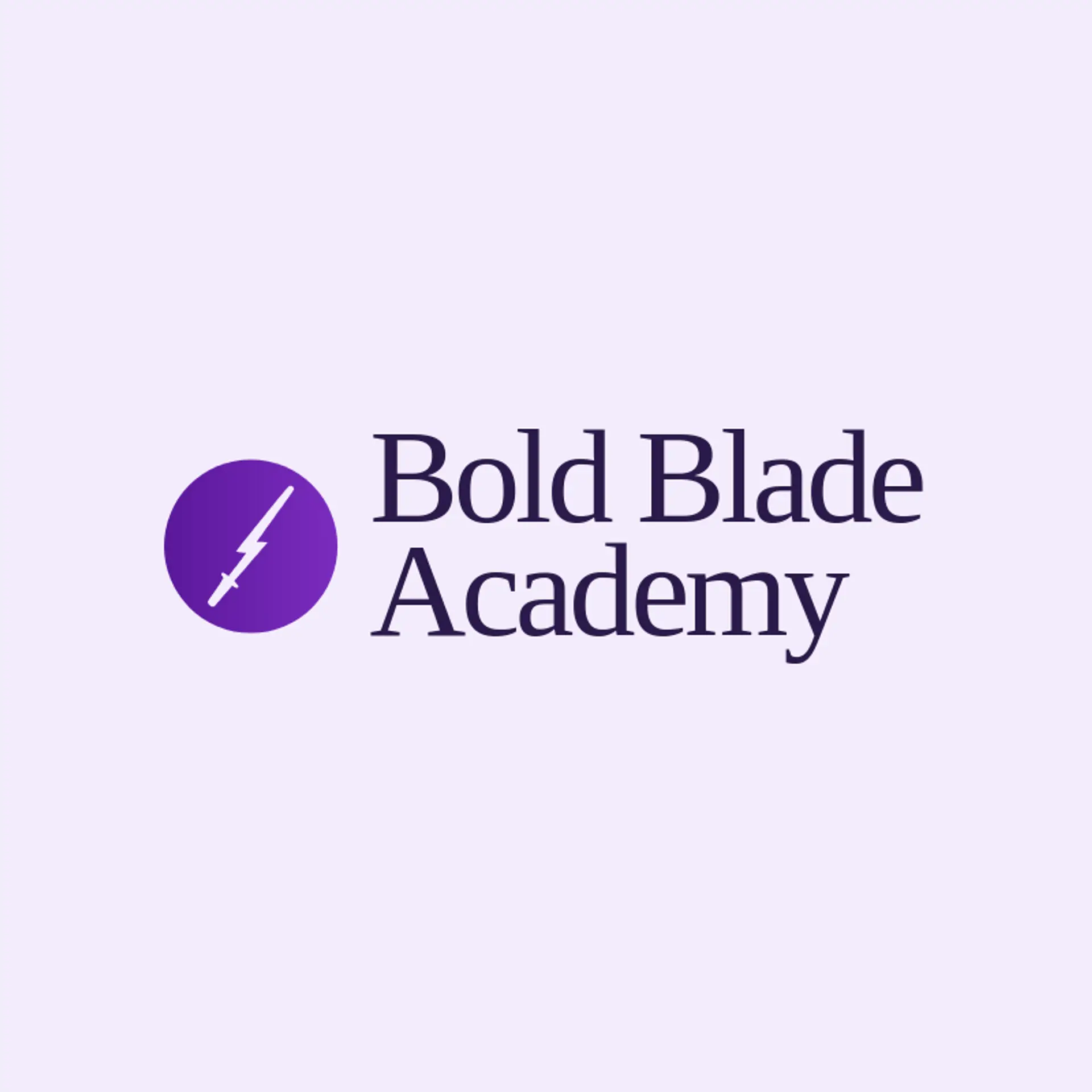 Bold Blade Academy logo for fencing