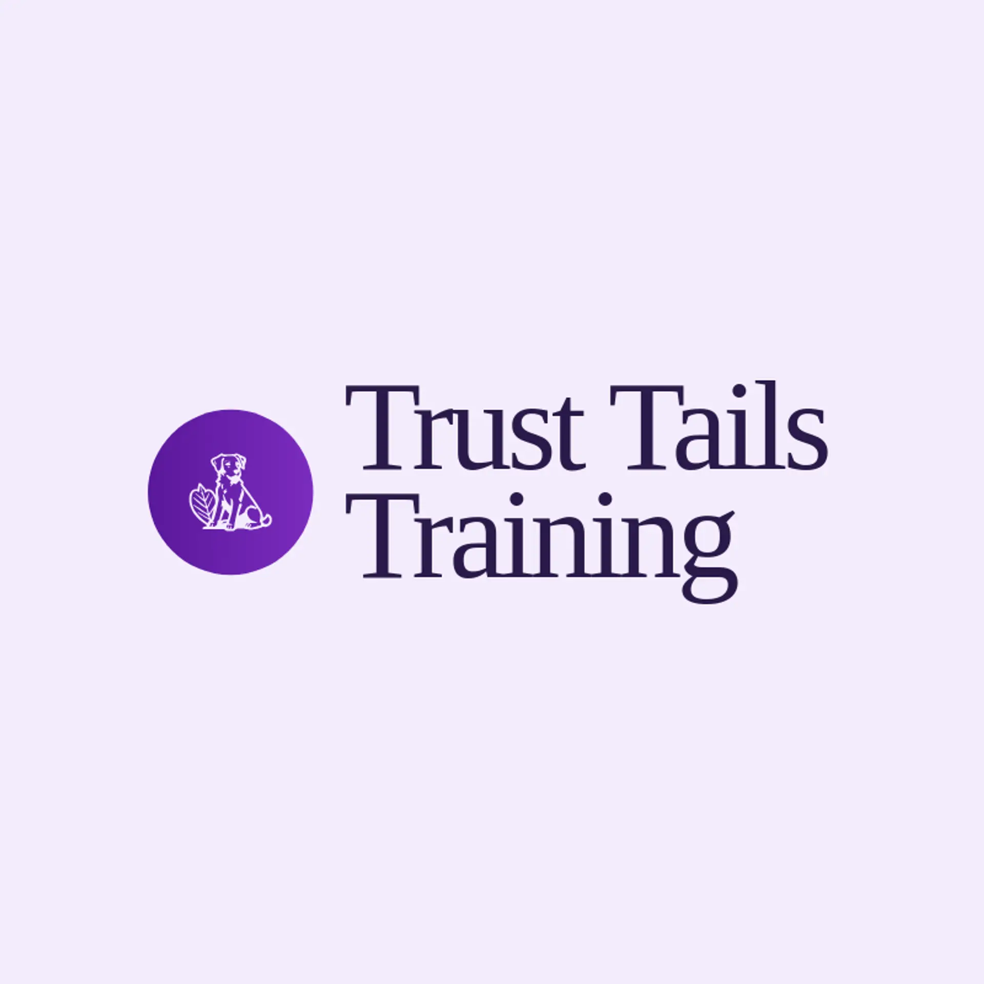 Trust Tails Training logo for dog training