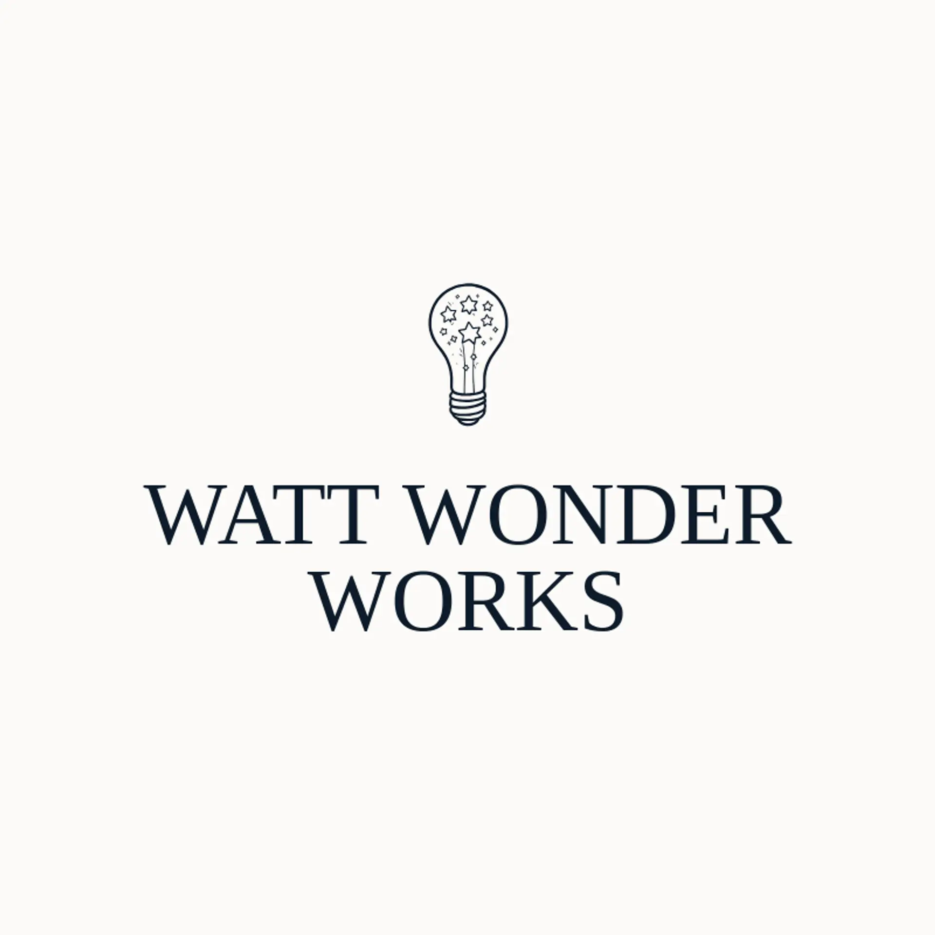 Watt Wonder Works logo for light bulb