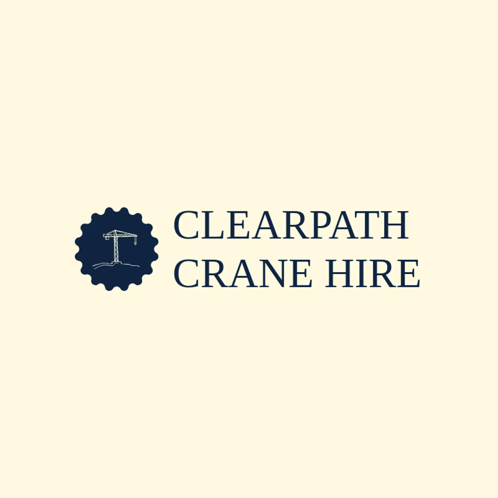 Clearpath Crane Hire logo for crane