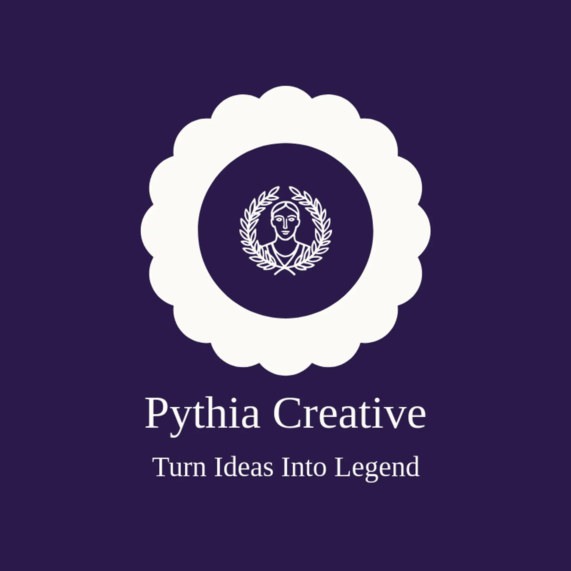 Pythia Creative logo for greek god