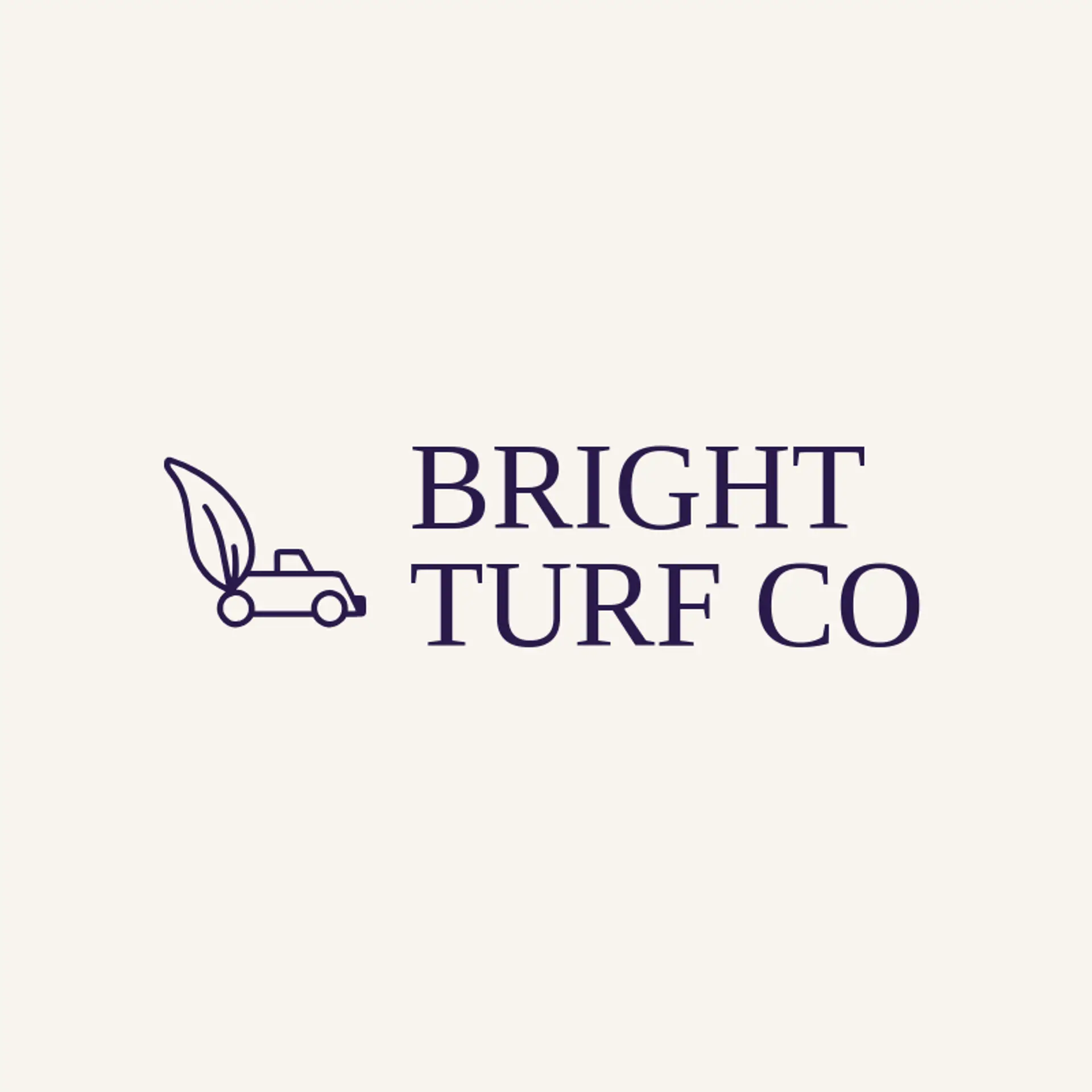 Bright Turf Co logo for lawn mower