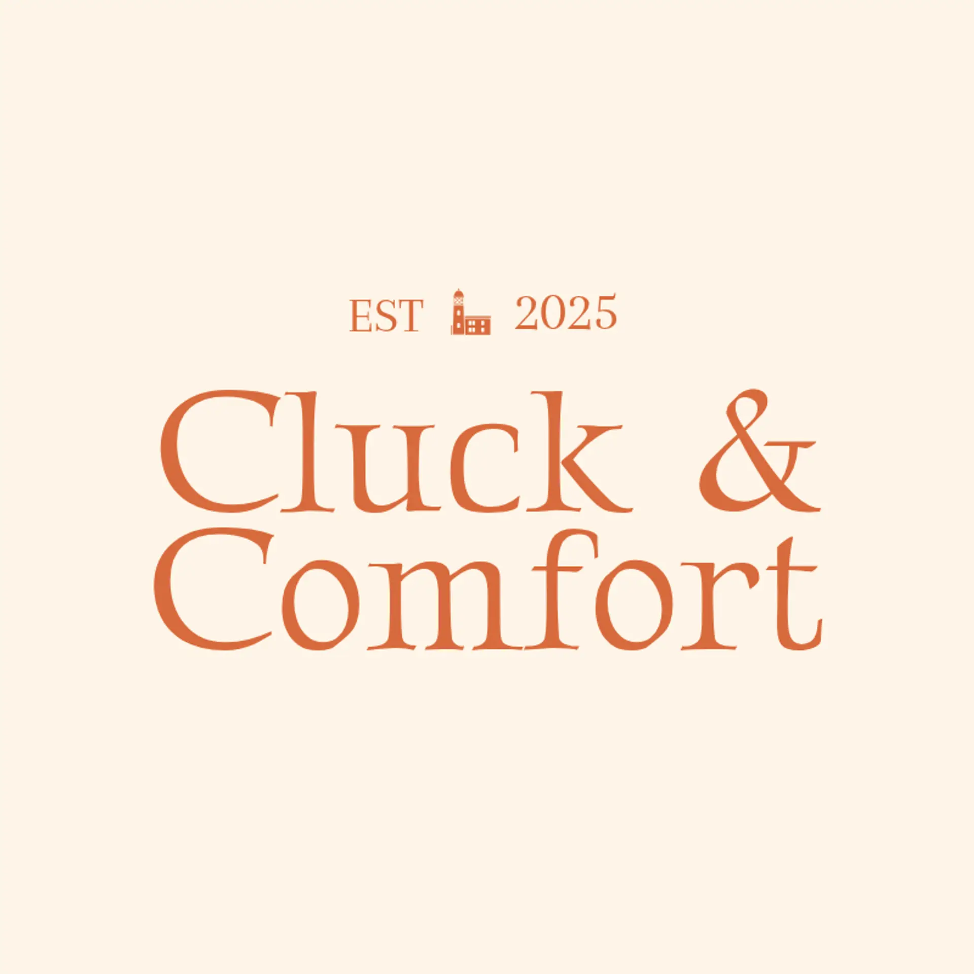 Cluck & Comfort logo for chicken restaurant