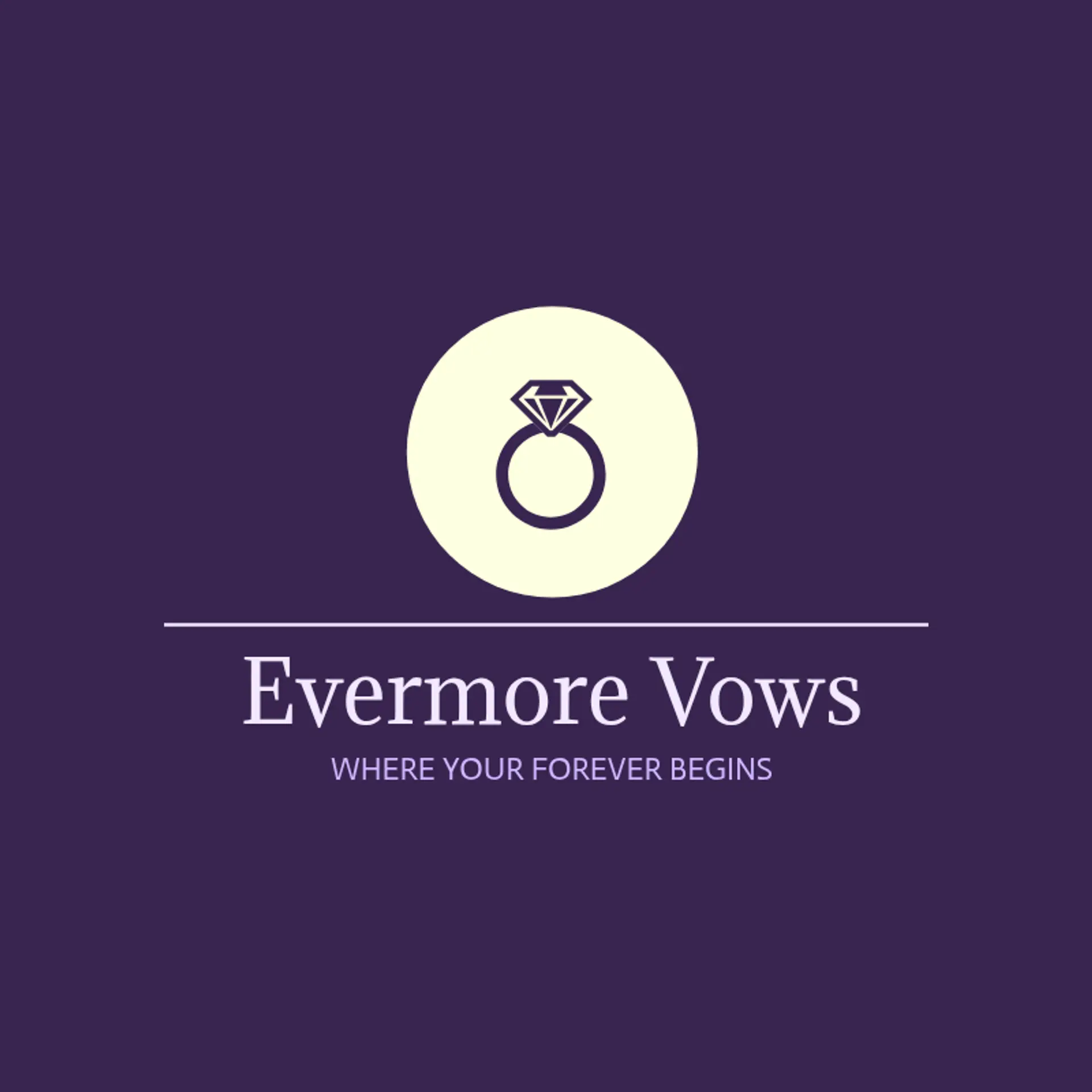 Blissful Vows logo for wedding