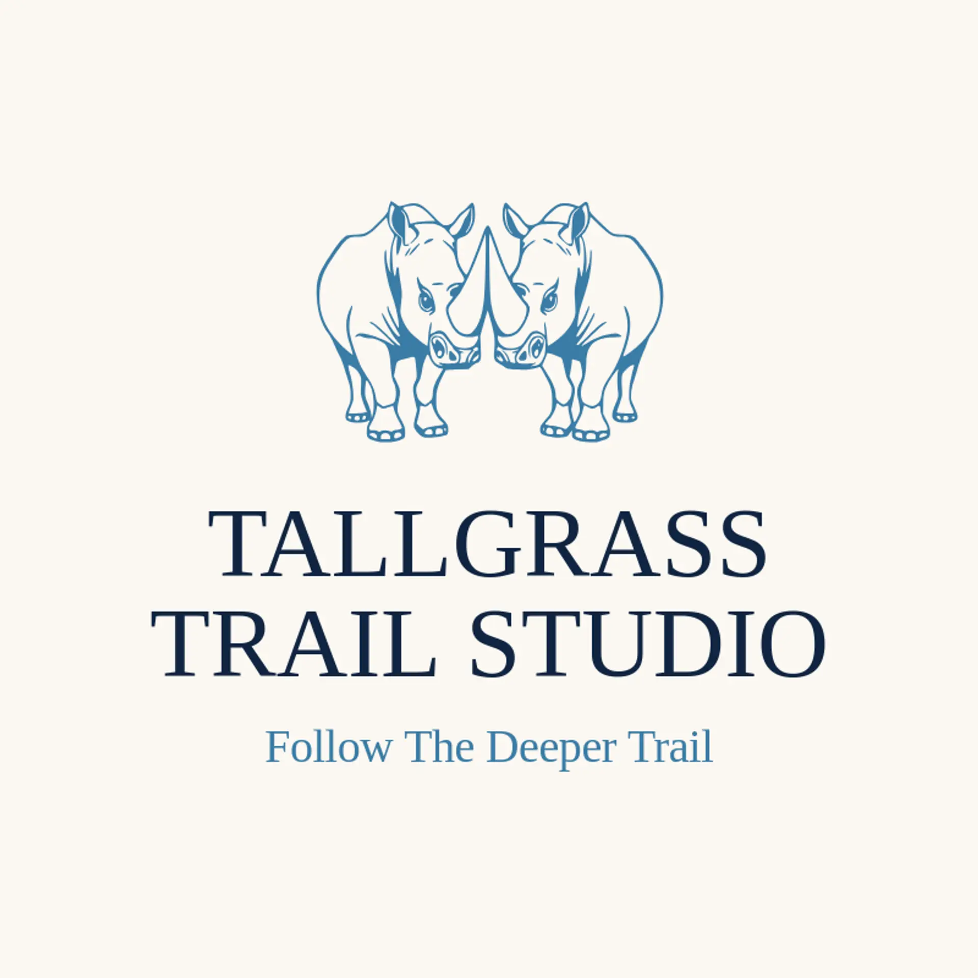 Tallgrass Trail Studio logo for rhino