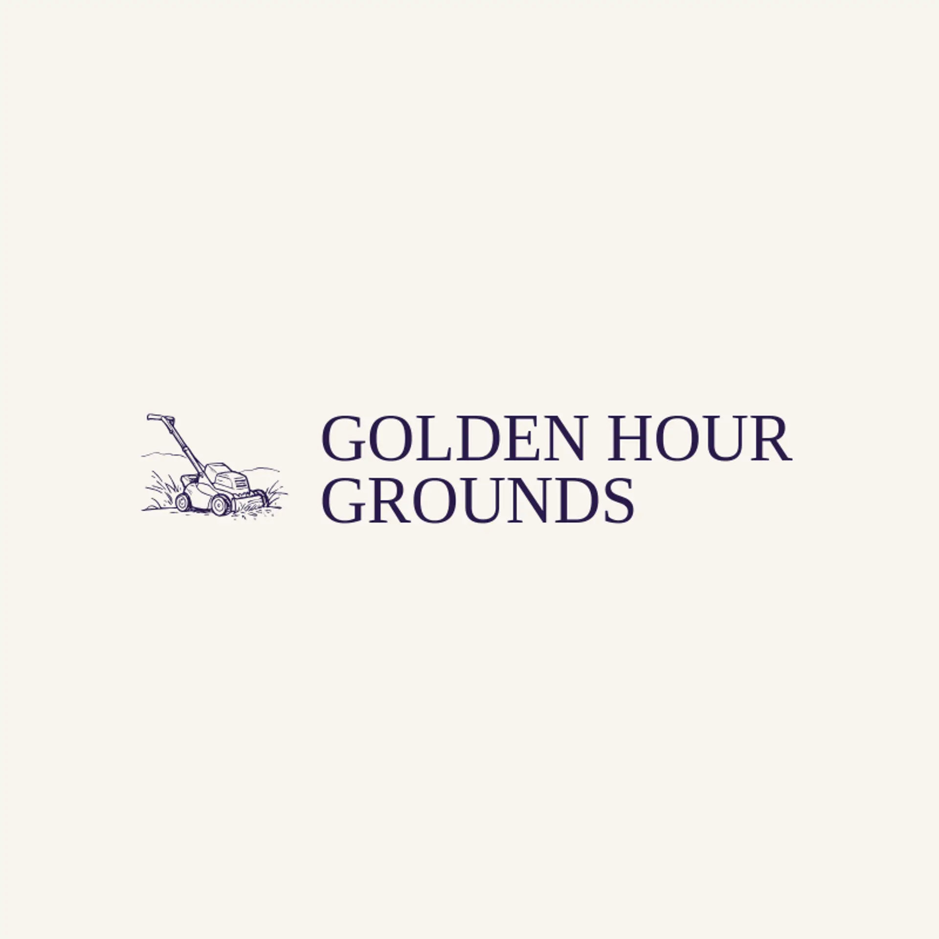 Golden Hour Grounds logo for lawn mowing