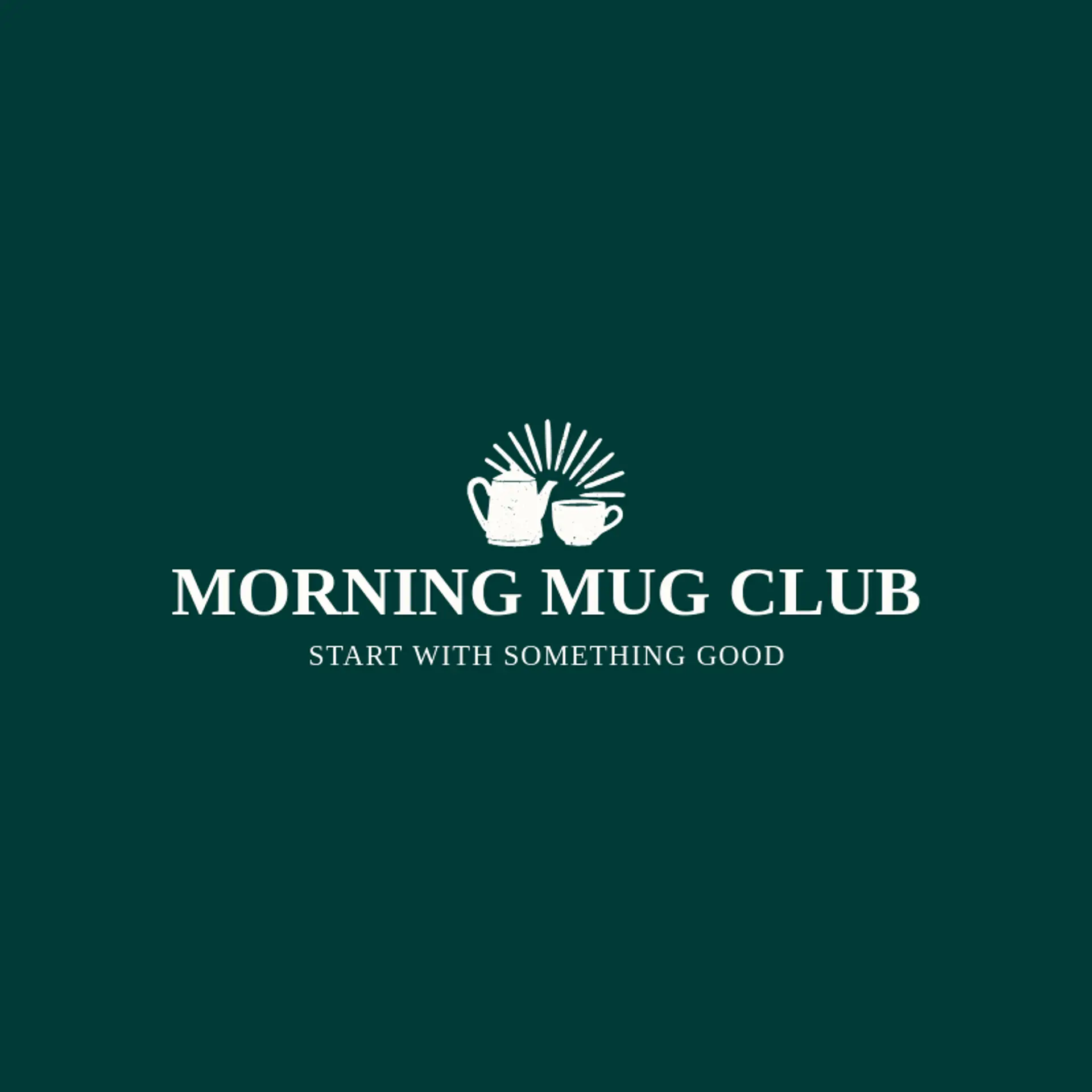 Morning Mug Club logo for coffee cup