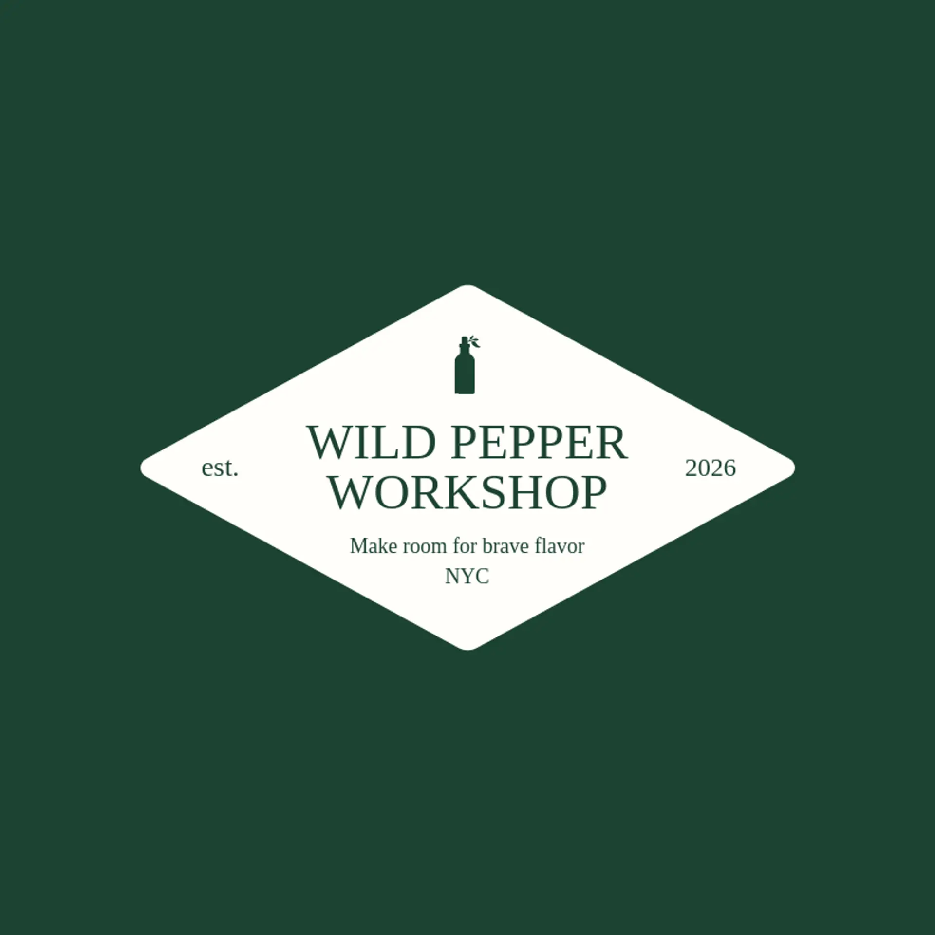 Wild Pepper Workshop logo for hot sauce