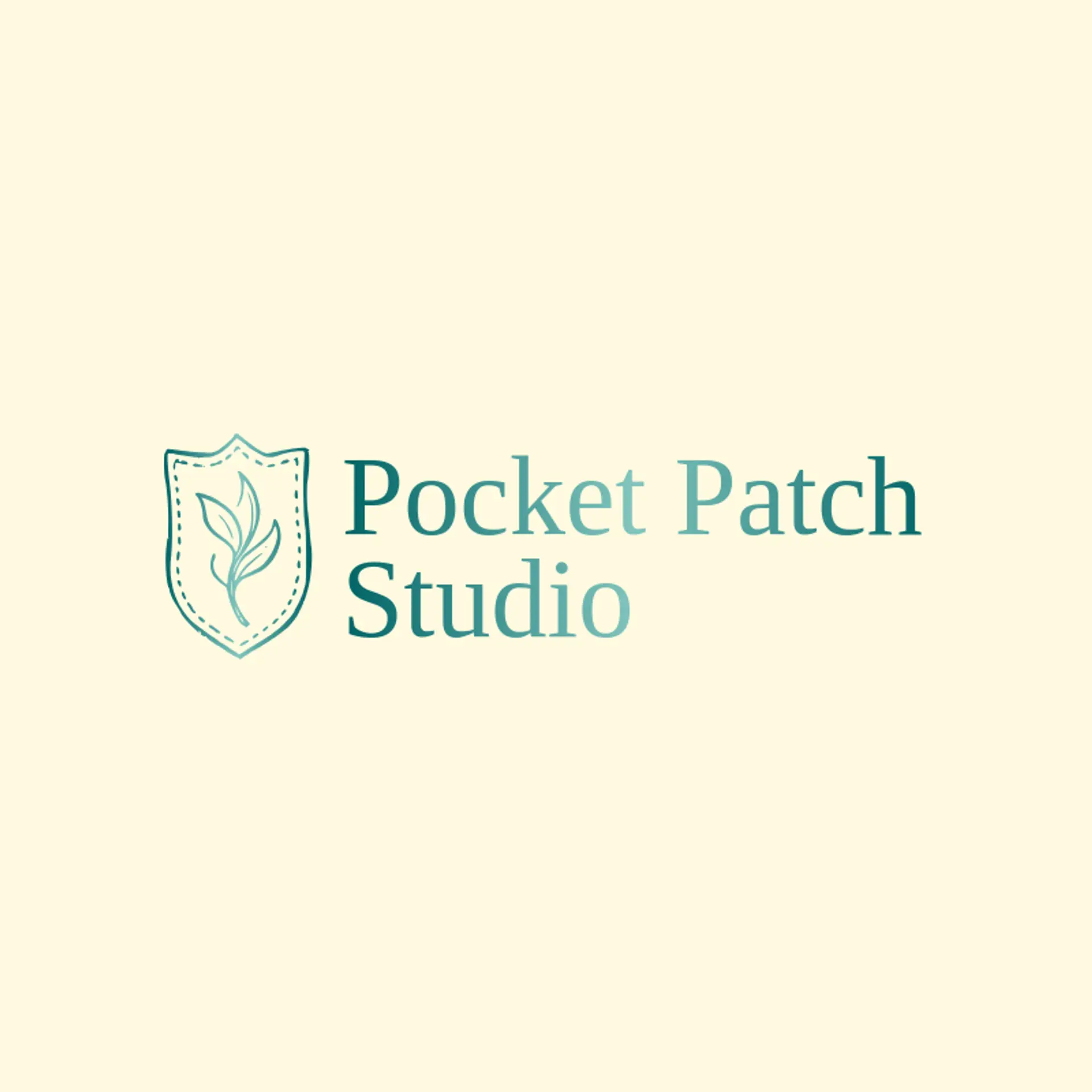 Pocket Patch Studio logo for stitching