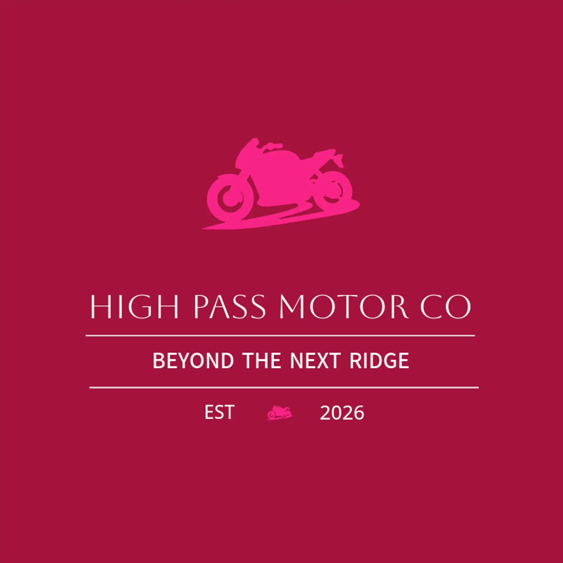 High Pass Motor Co logo for motorcycle