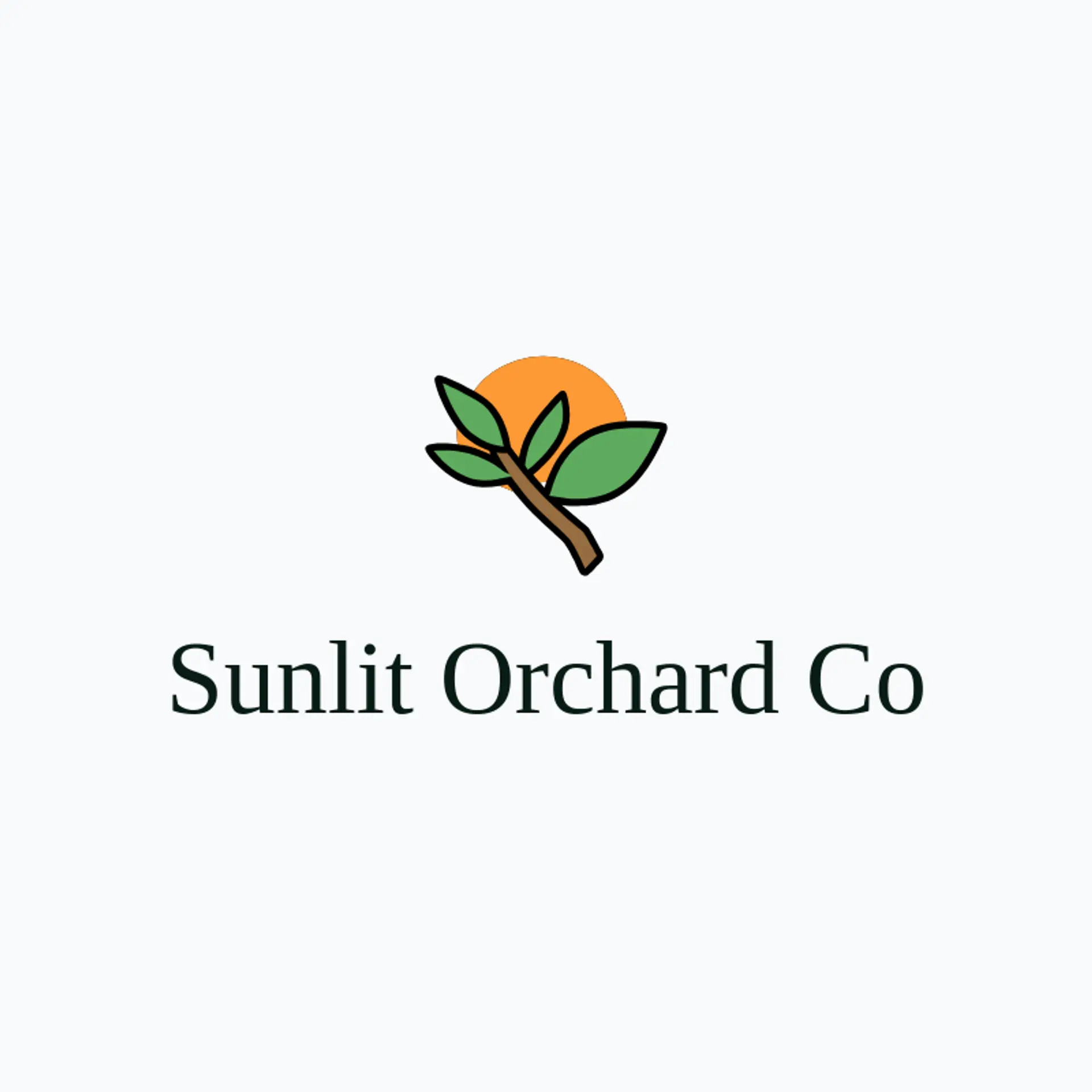 Sunlit Orchard Co logo for natural