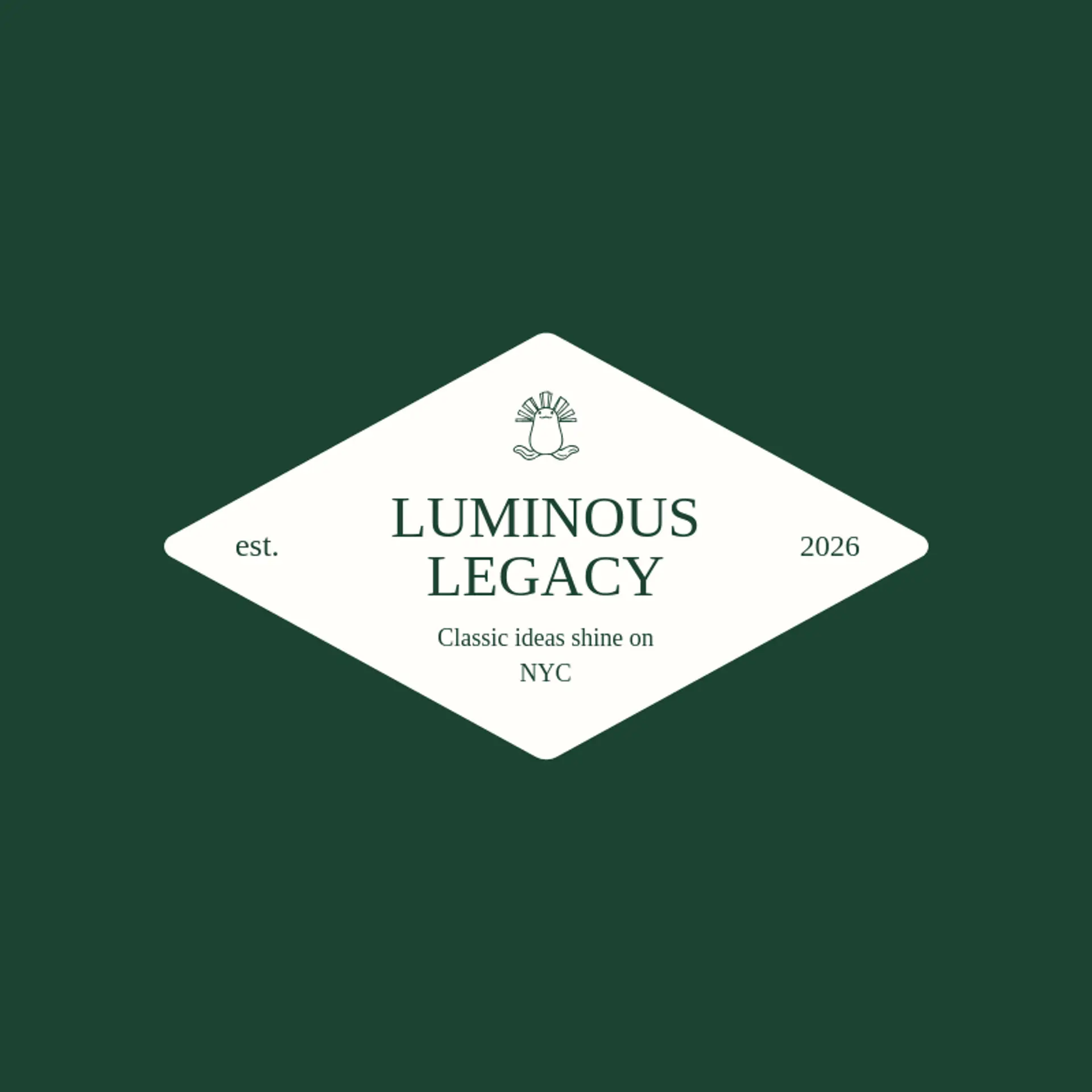 Luminous Legacy logo for art deco