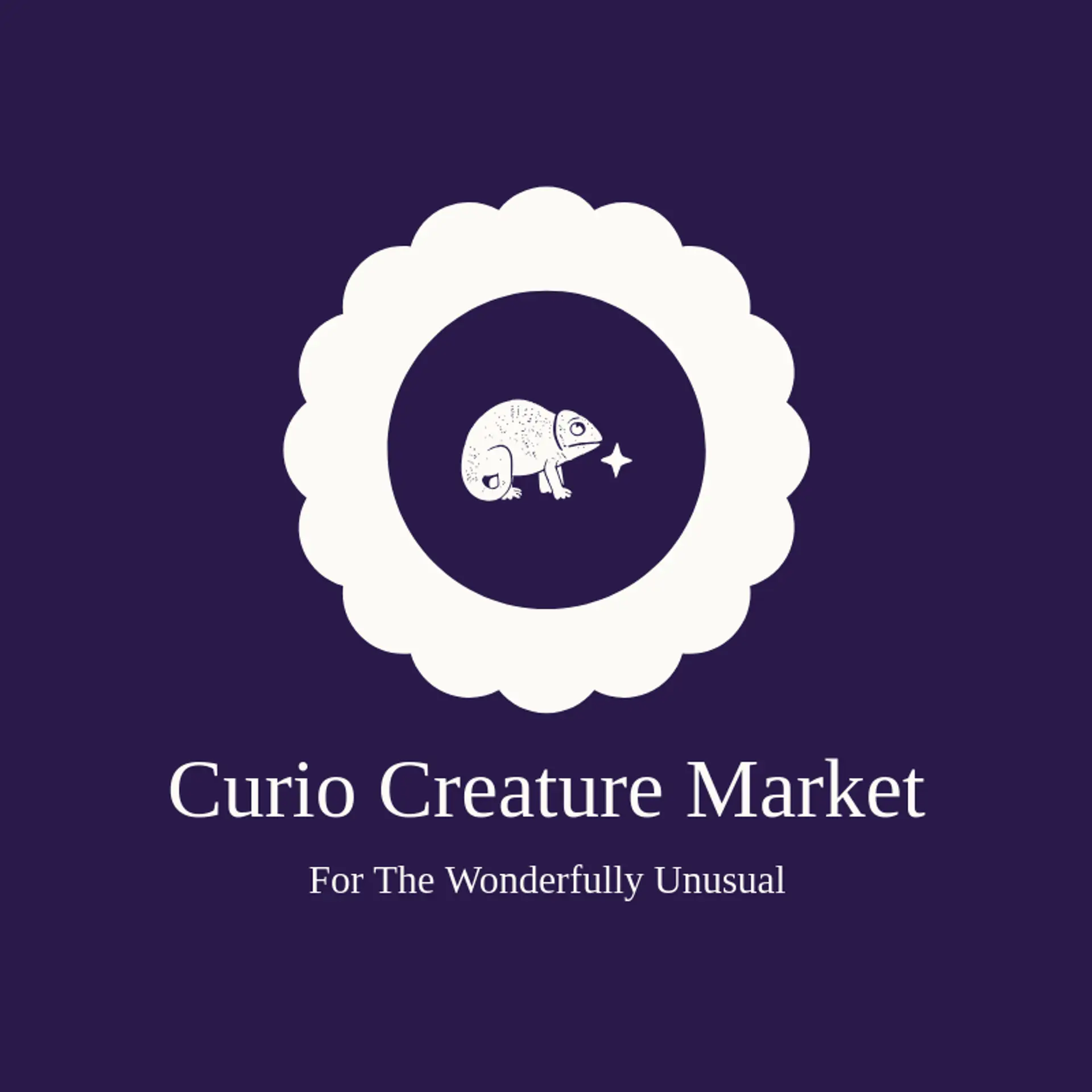 Curio Creature Market logo for chameleon