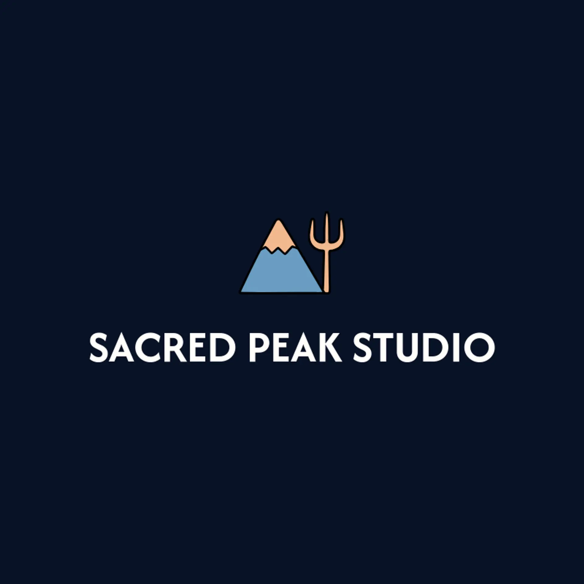 Sacred Peak Studio logo for trishul