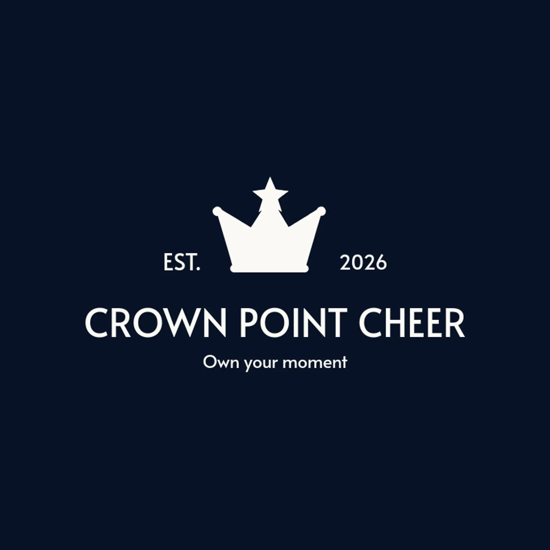 Crown Point Cheer logo for cheerleading