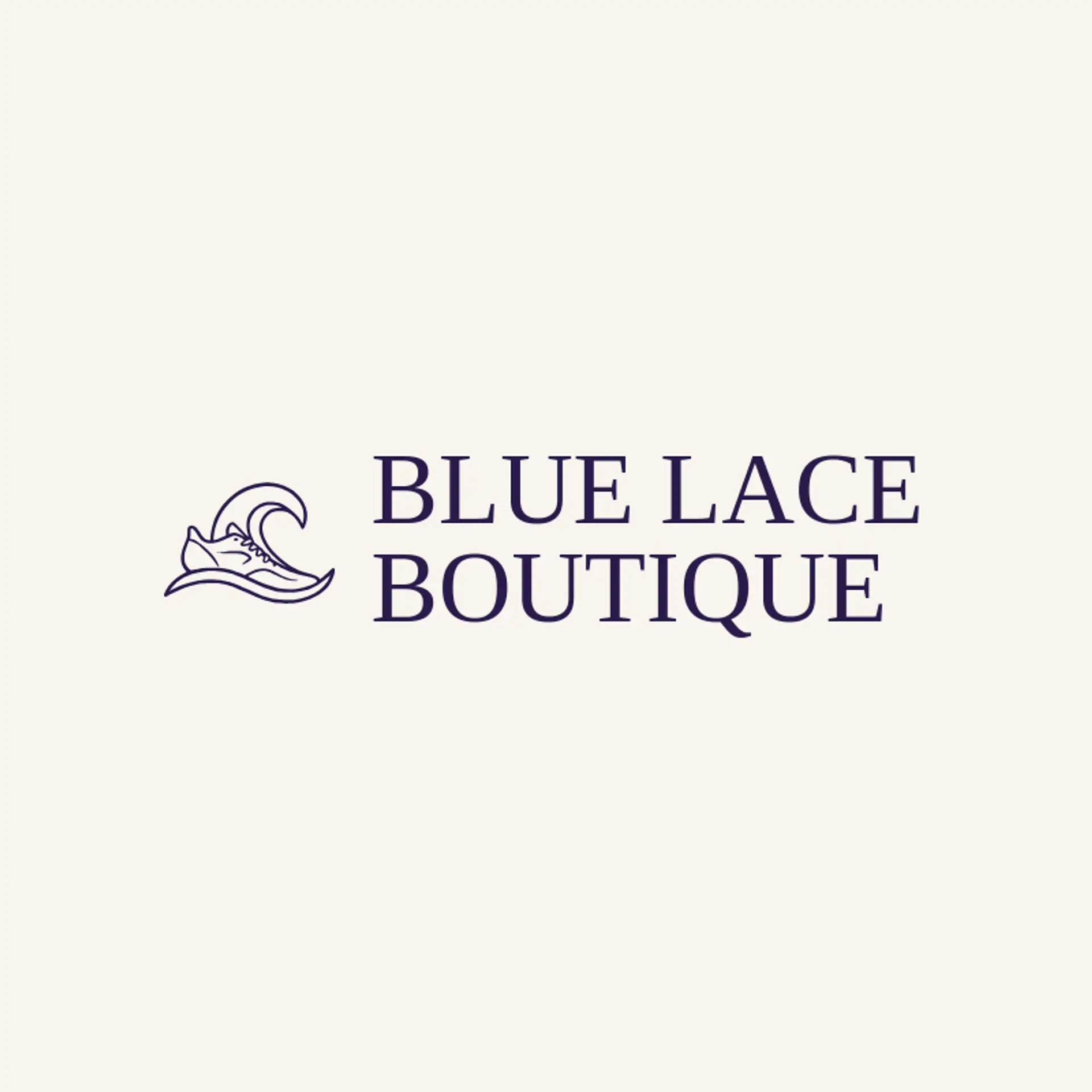 Blue Lace Boutique logo for shoe store
