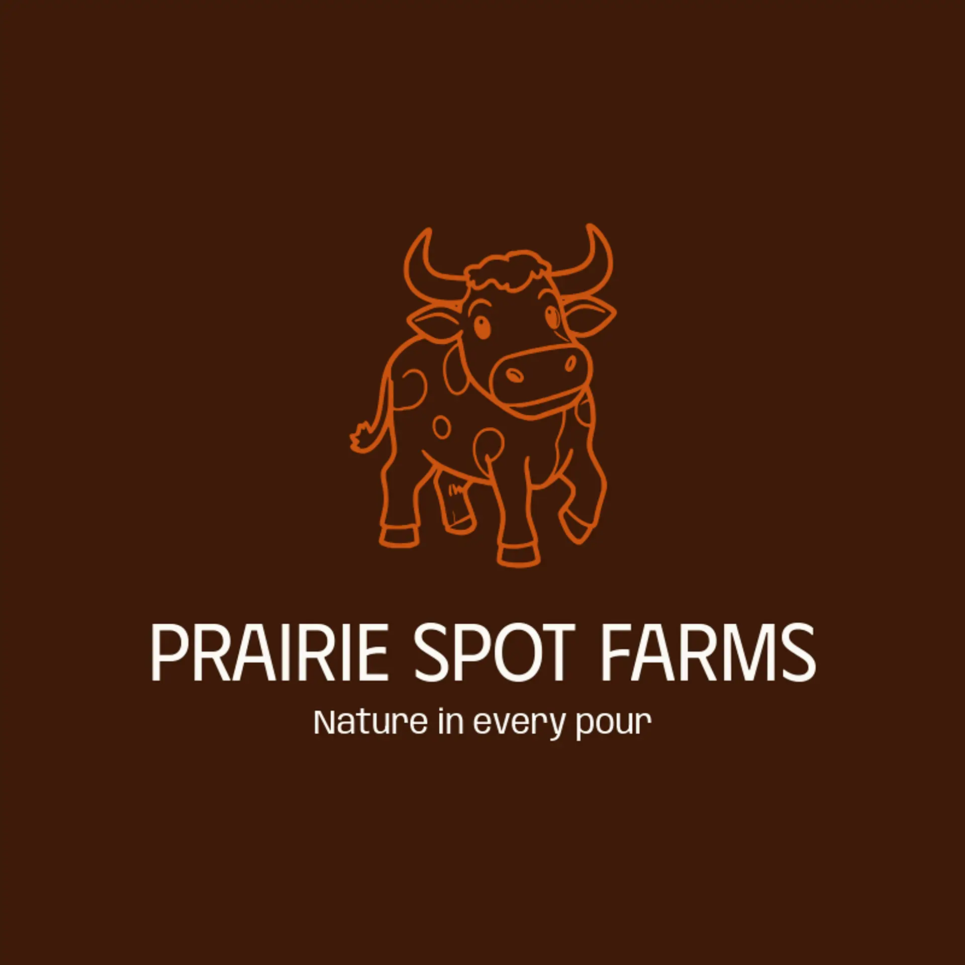 Prairie Spot Farms logo for cow