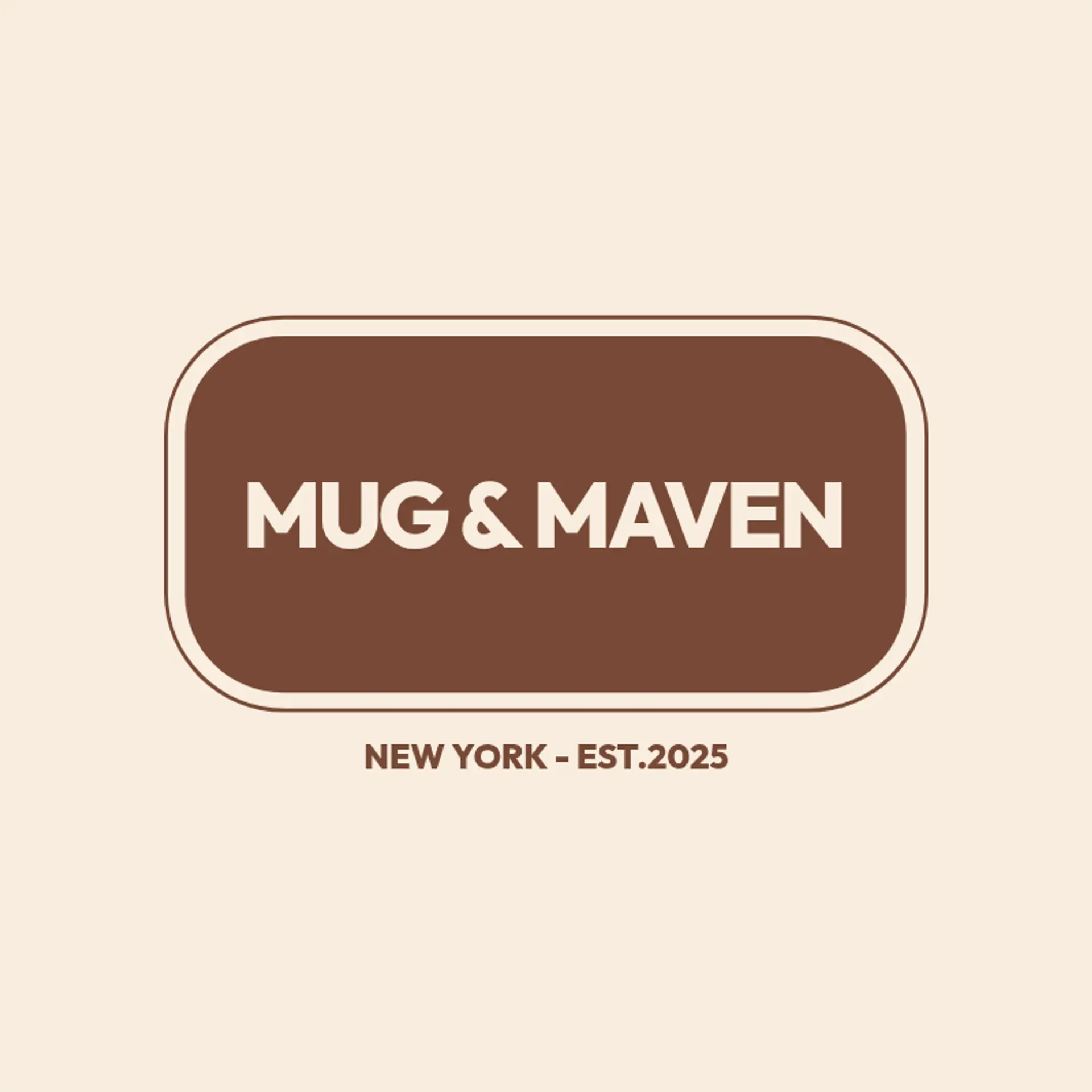 Mug & Maven logo for unique cafe