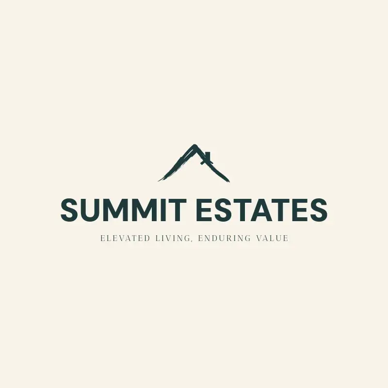 The real estate company name Summit Estates as a branded logo with a single color icon