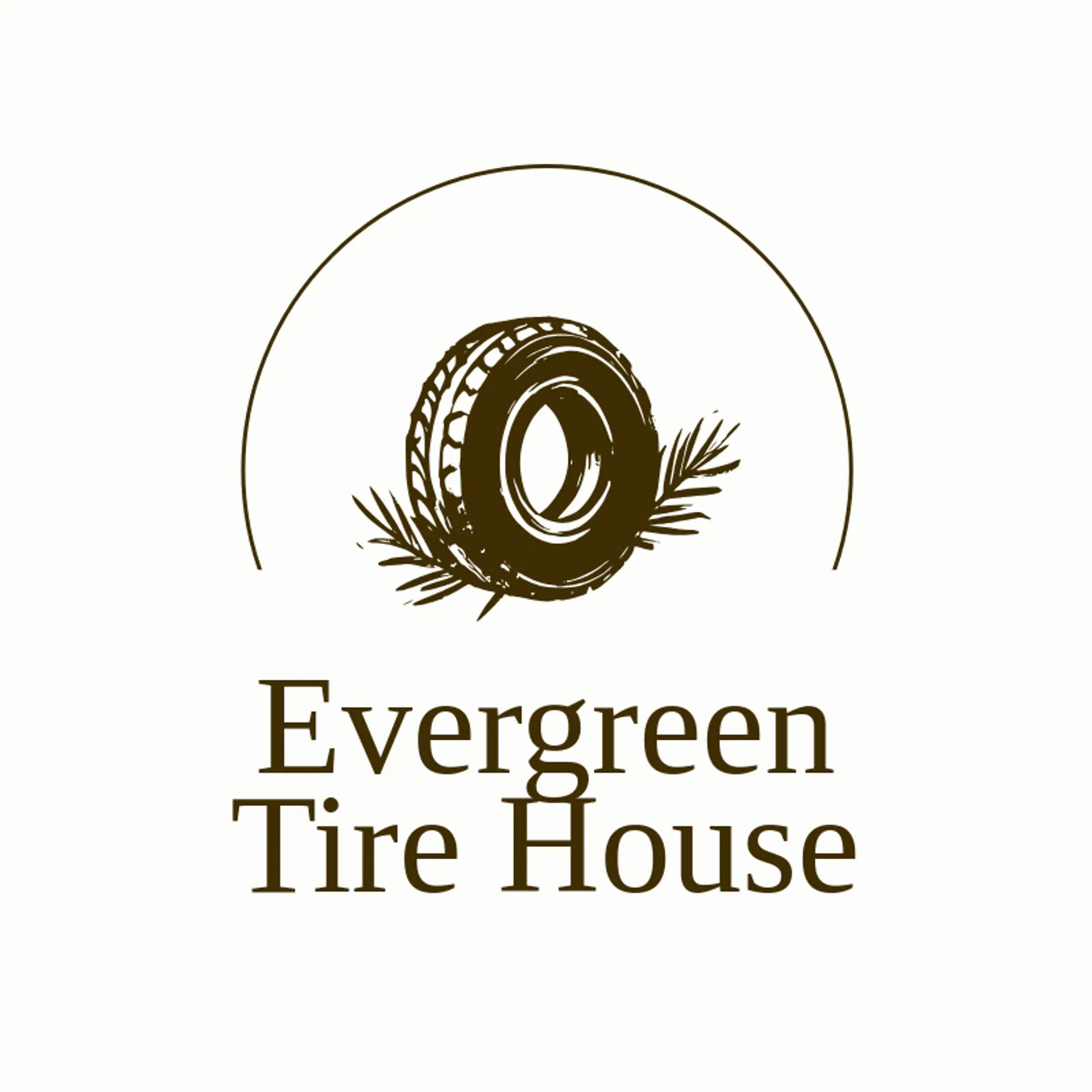Evergreen Tire House logo for tire shop