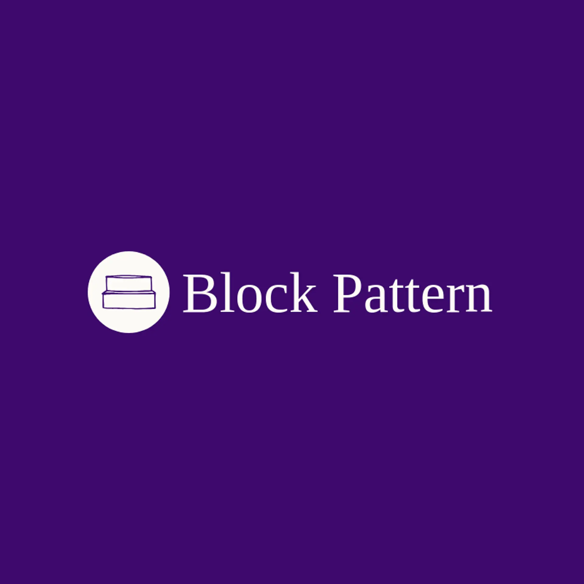 Block Pattern logo for block