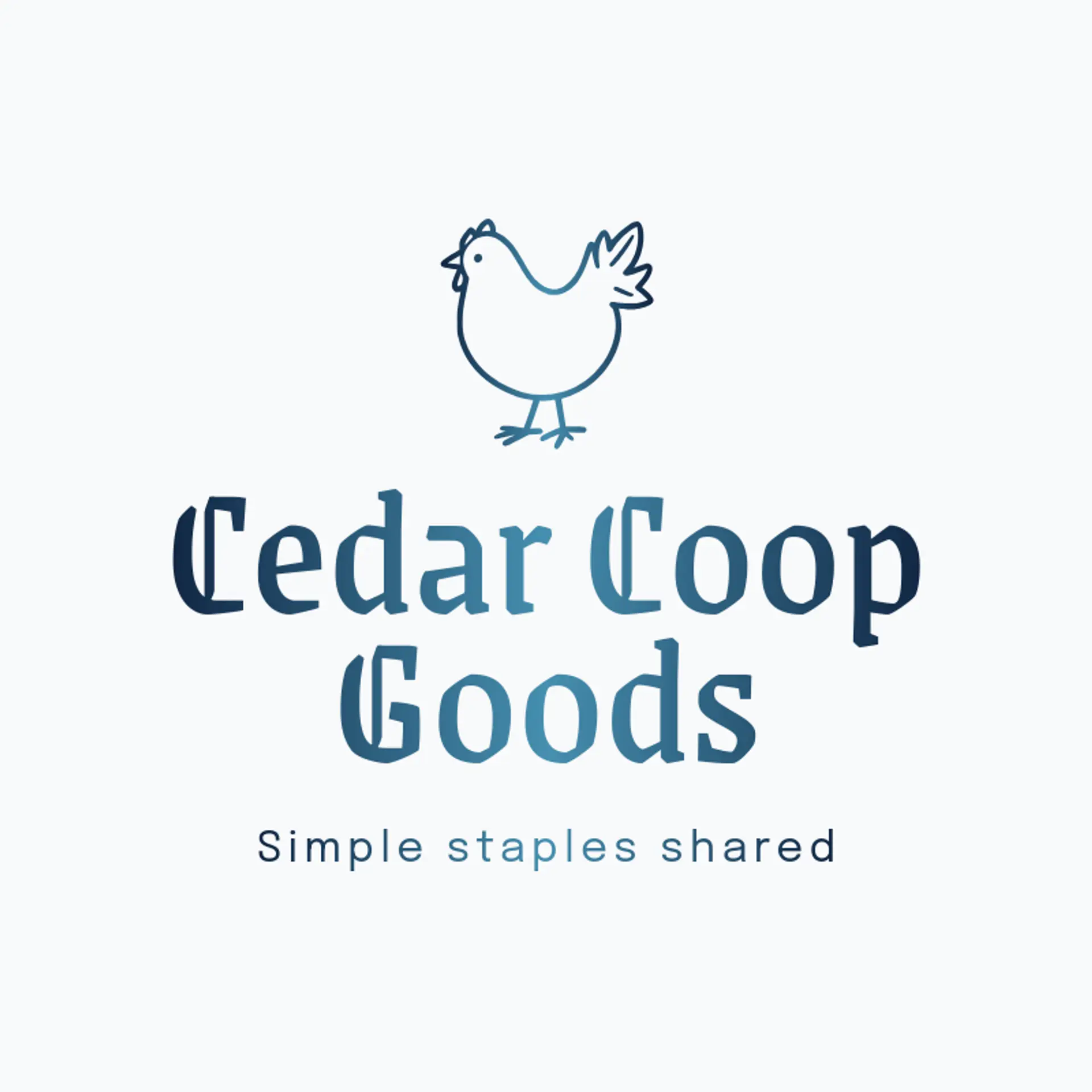 Cedar Coop Goods logo for chicken