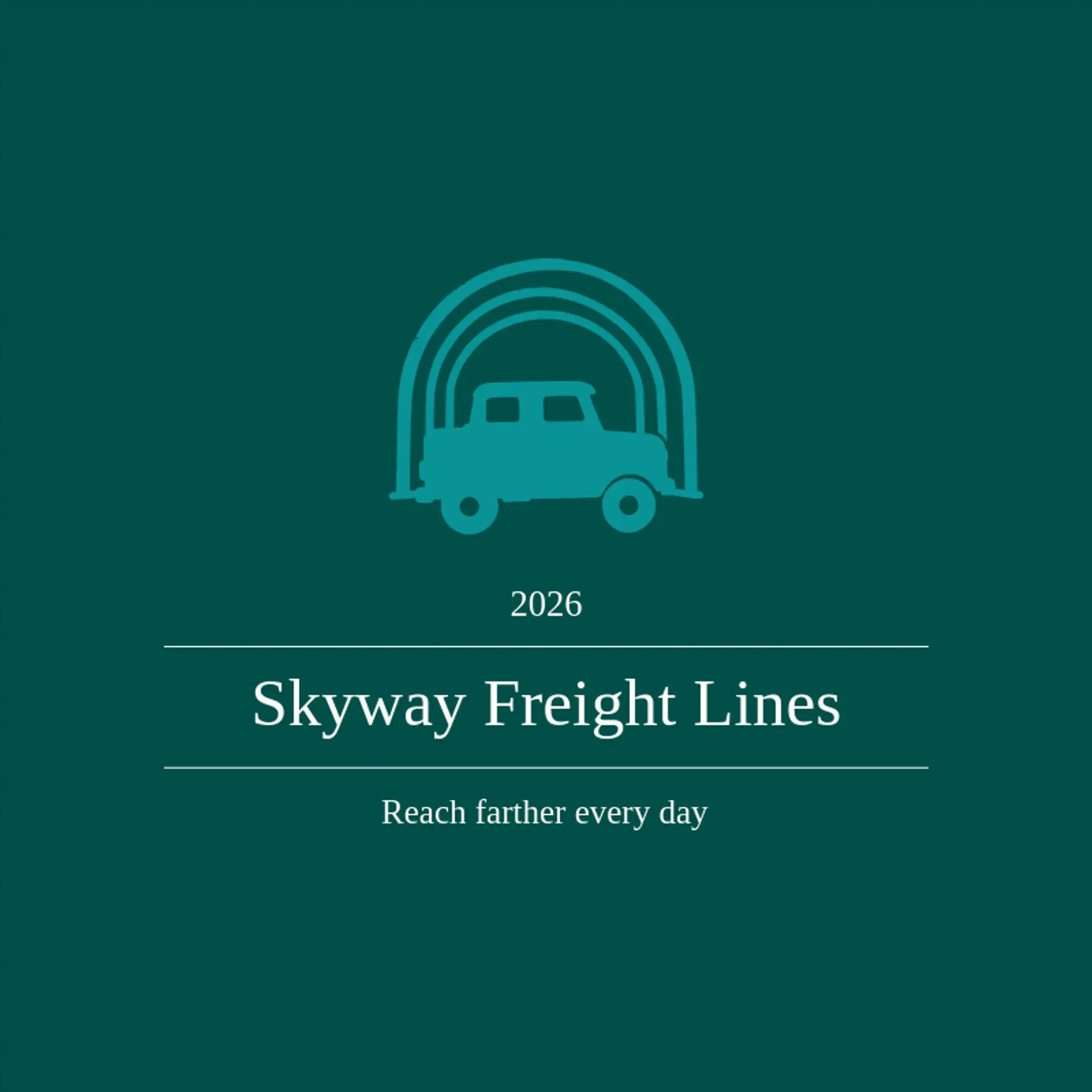 Skyway Freight Lines logo for trucking company