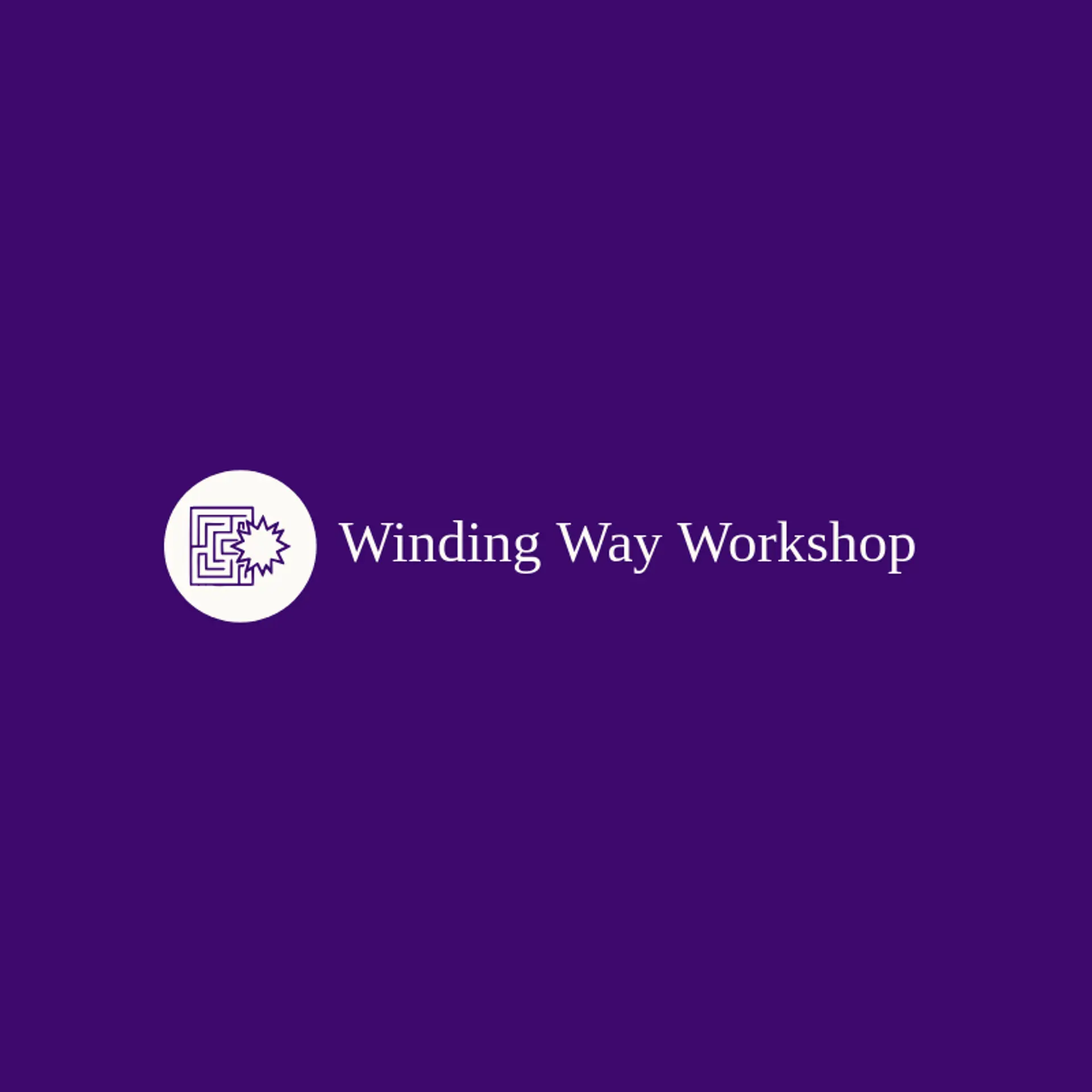 Winding Way Workshop logo for maze