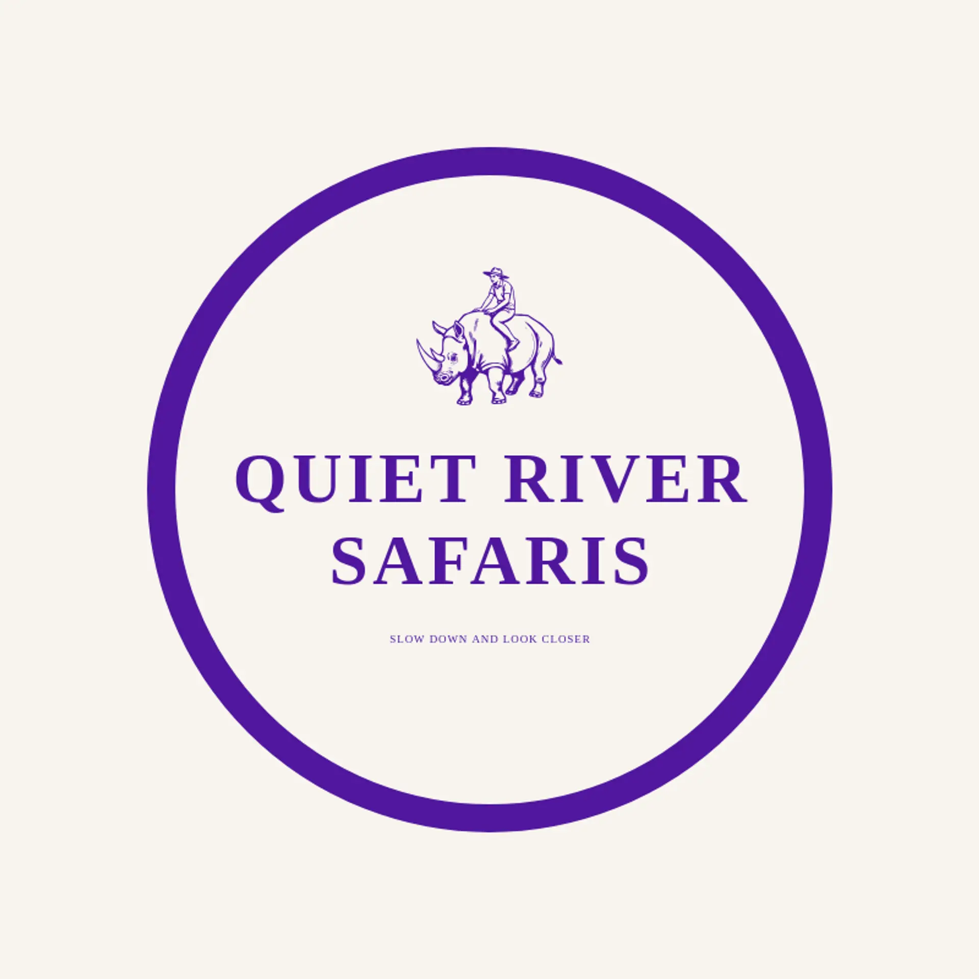 Quiet River Safaris logo for safari