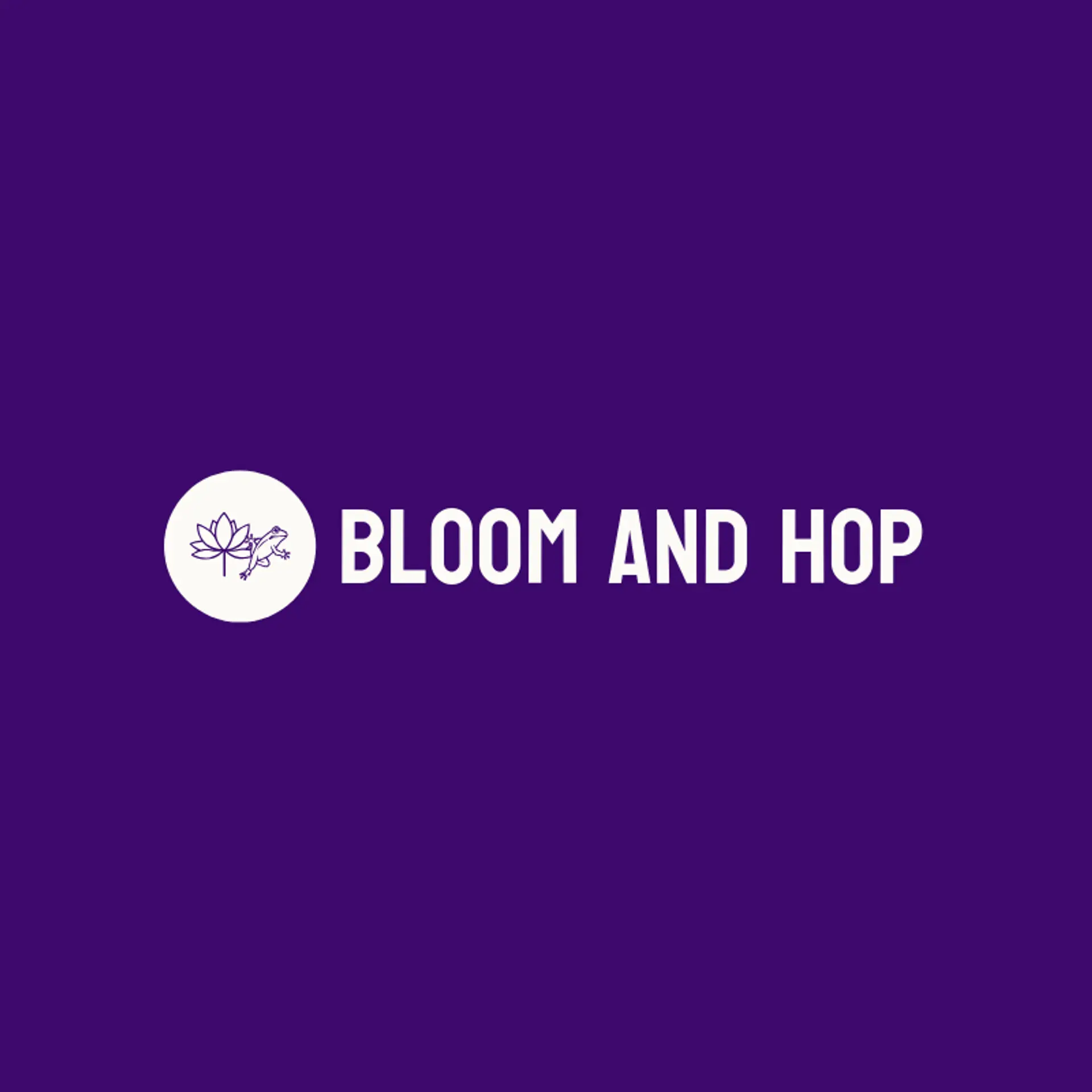 Bloom And Hop logo for frog