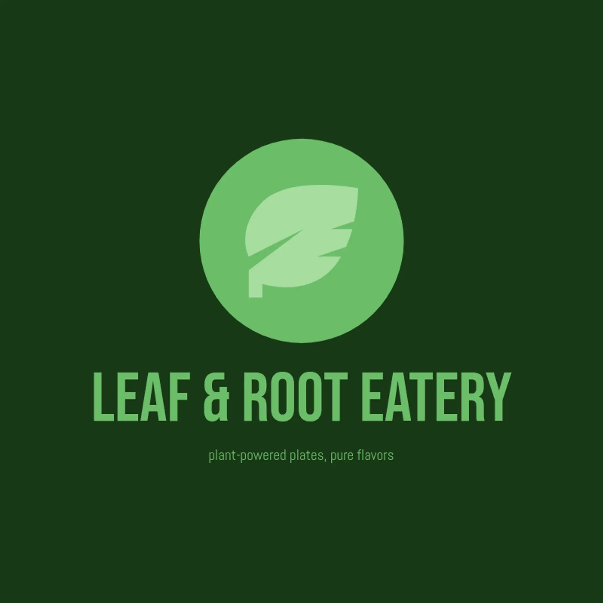 Green Harmony logo for vegan restaurant