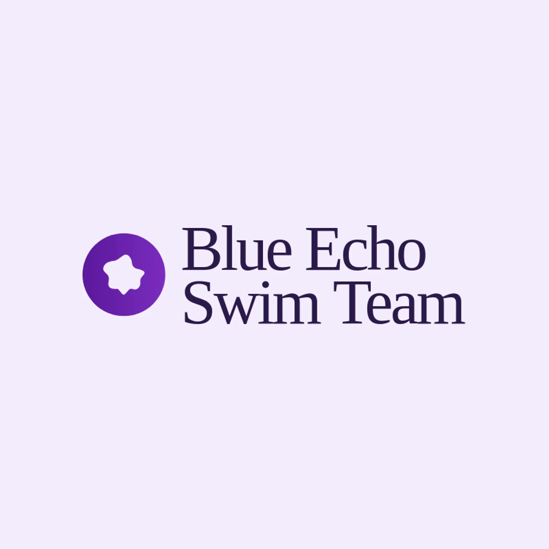 Blue Echo Swim Team logo for splash