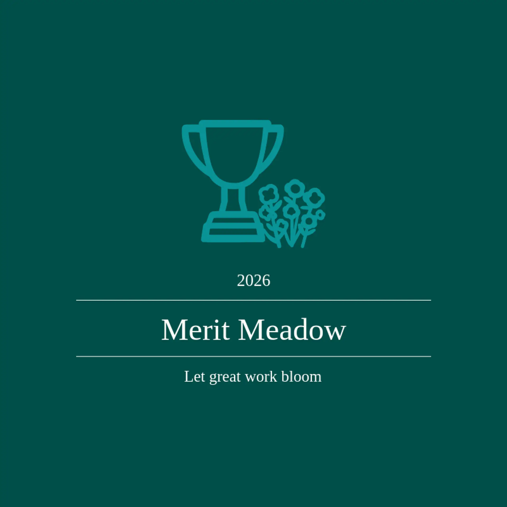 Merit Meadow logo for trophy