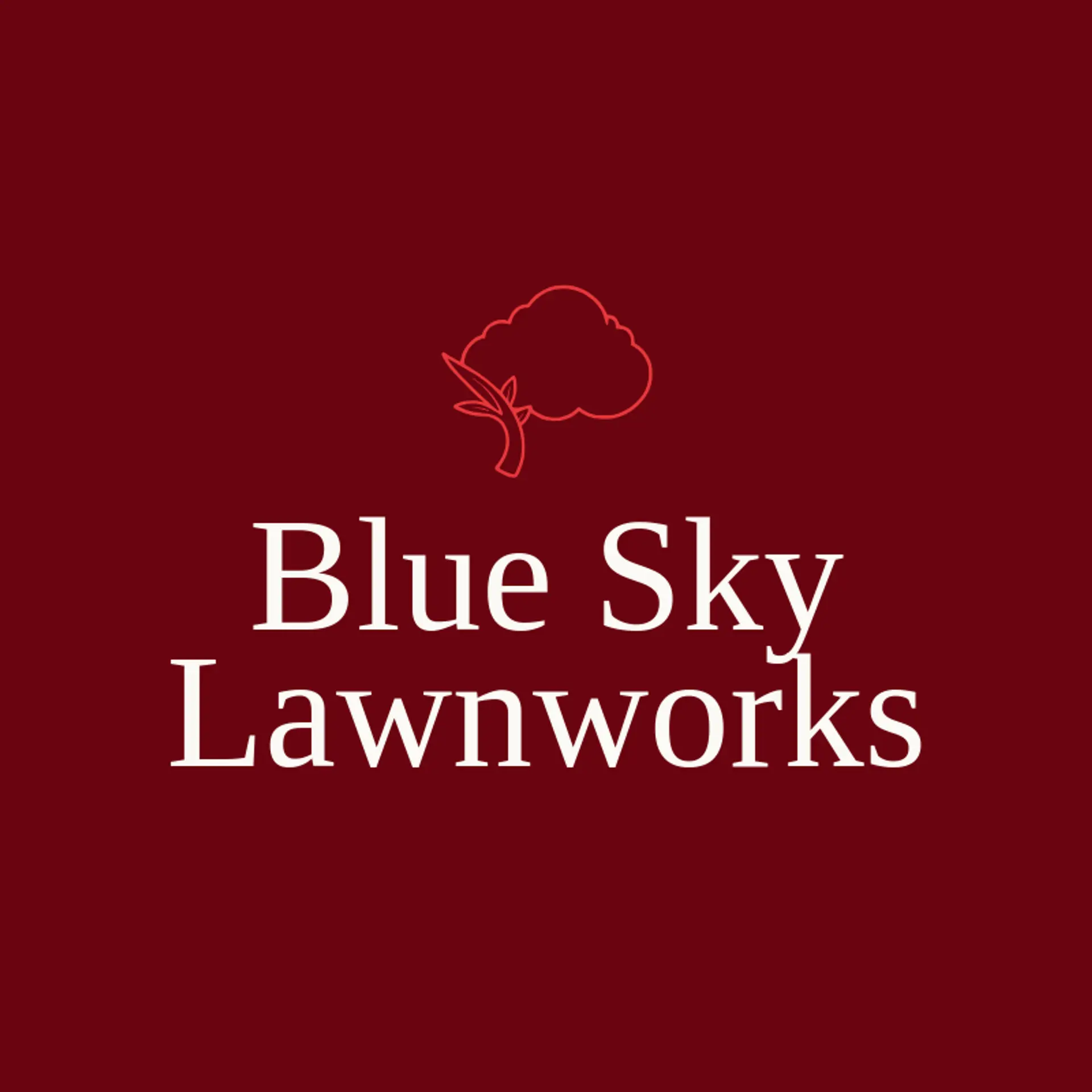Blue Sky Lawnworks logo for grass