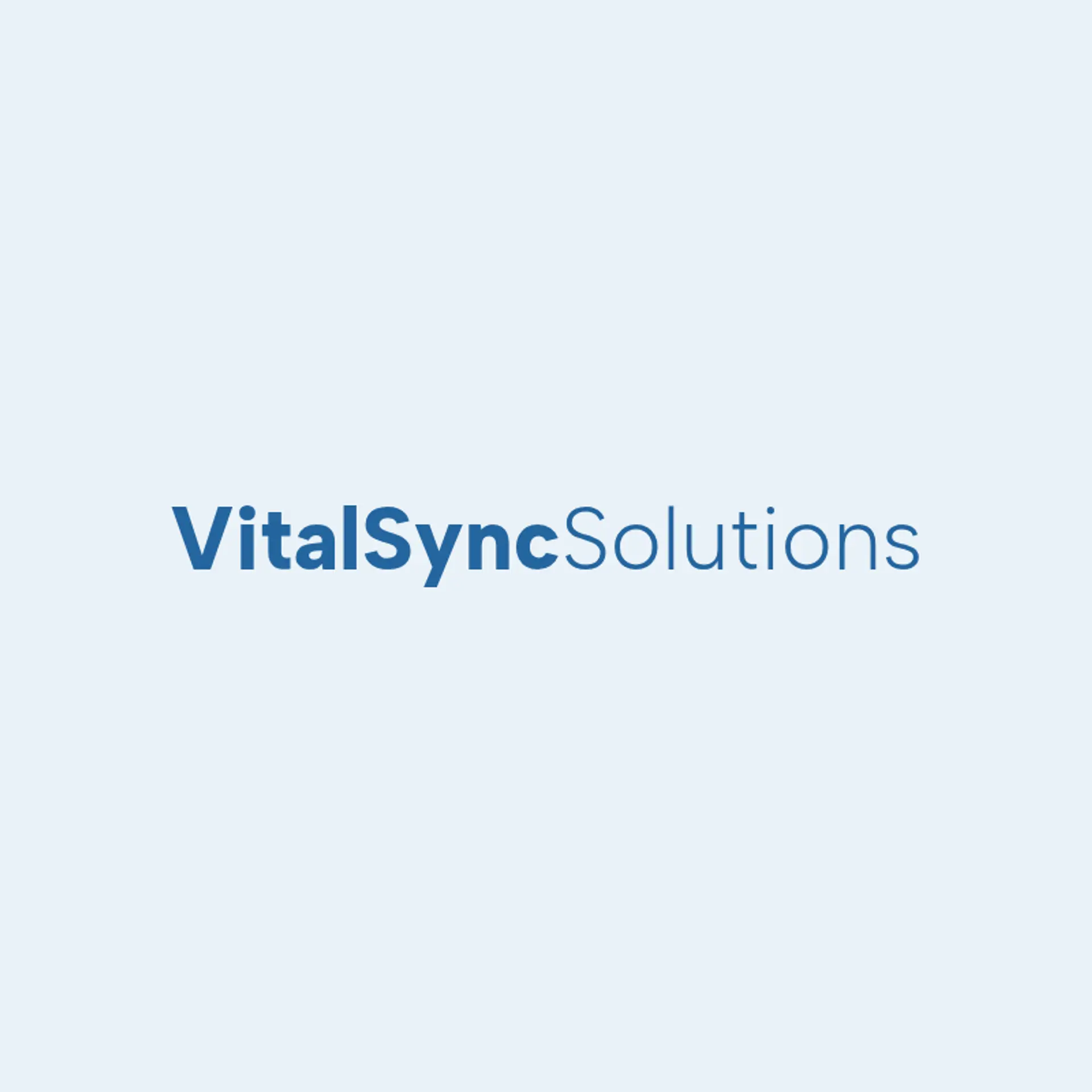 VitalSync Solutions logo for healthcare administration